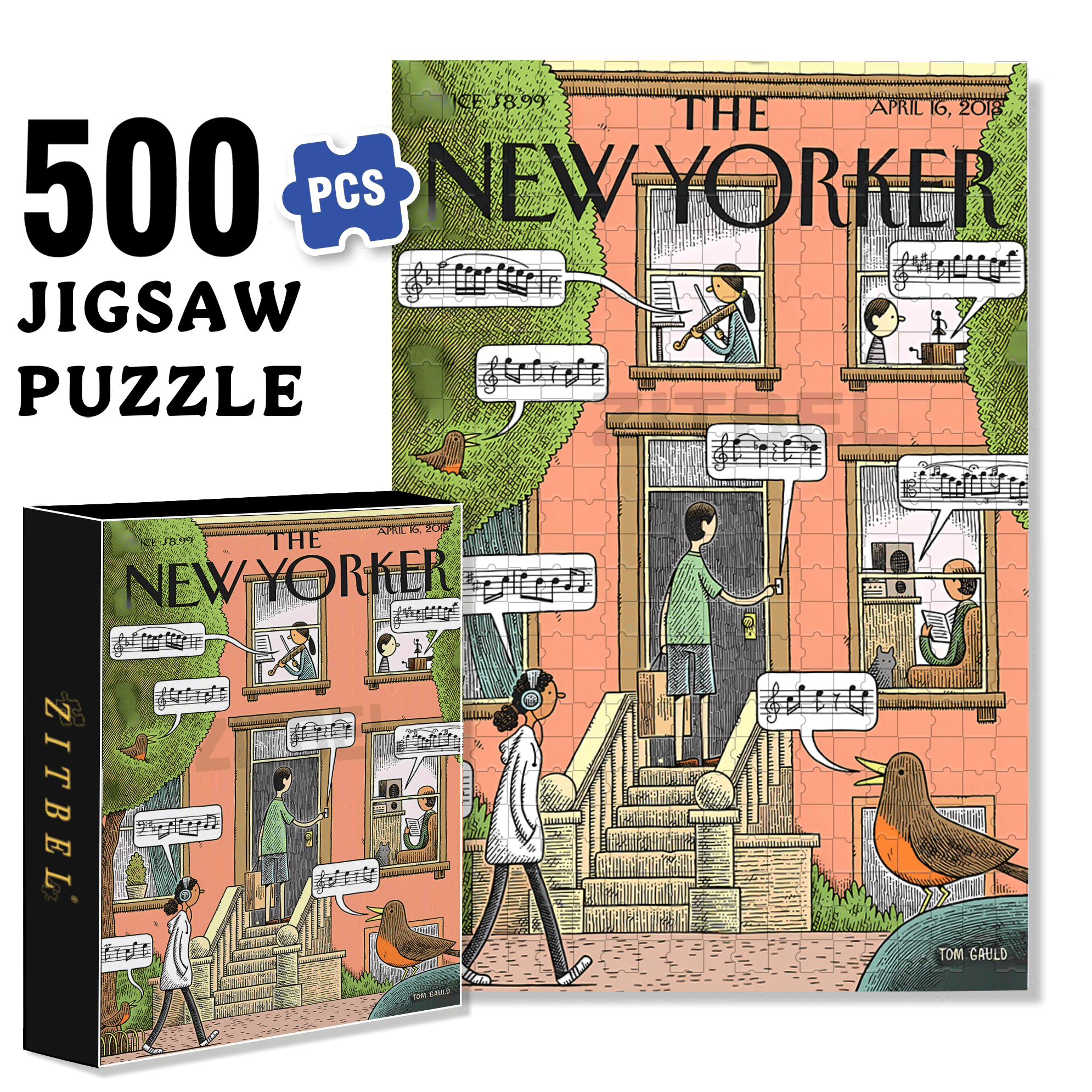 Soundtrack to Spring 500pcs/1000pcs Jigsaw Puzzle, Scratch-Resistant, Interactive Family Game & Brain-Boosting DIY Decor, Perfect for Halloween, Christmas & New Year Gifts, Family Puzzle Game