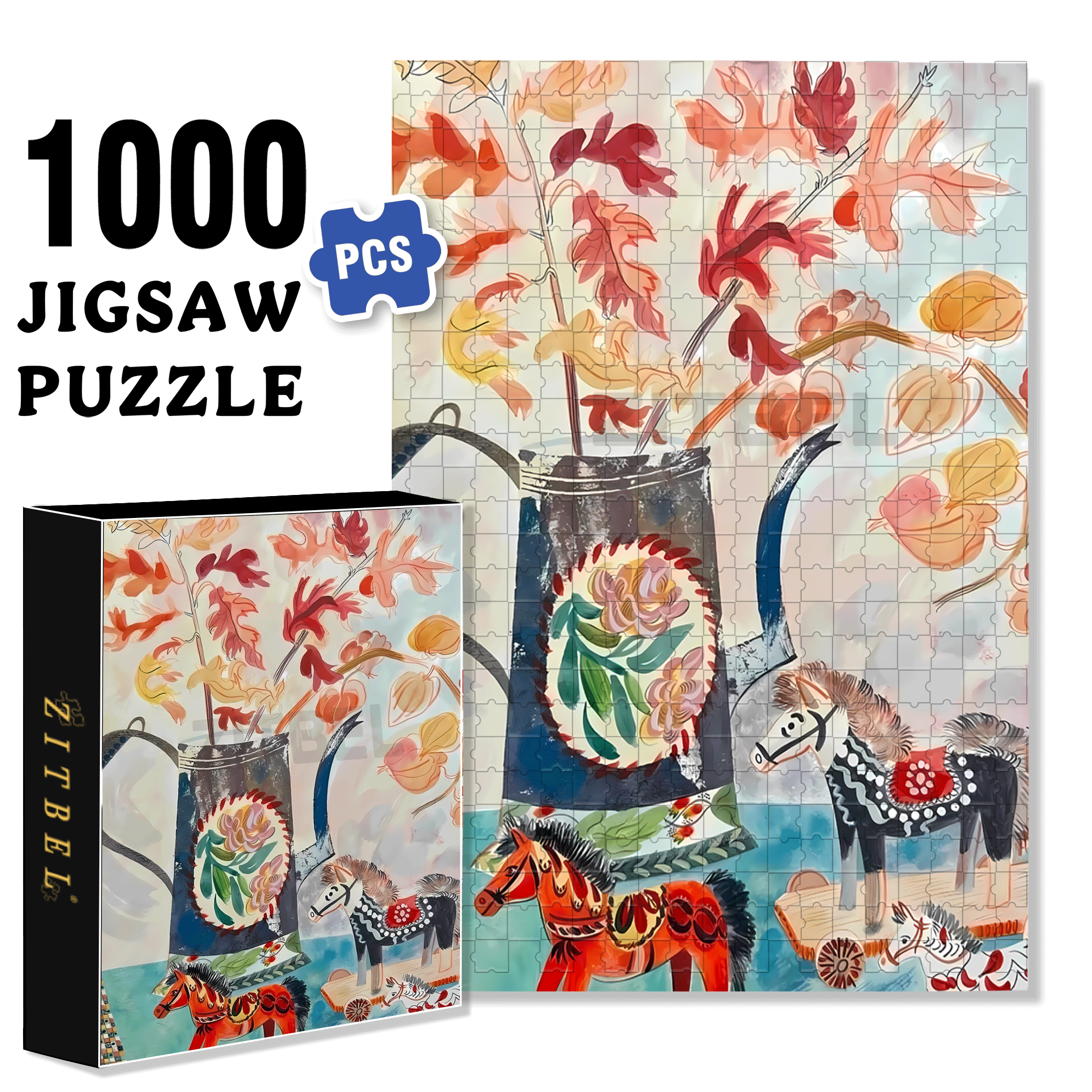 Still Life and Light 11 500pcs/1000pcs Jigsaw Puzzle, Scratch-Resistant, Interactive Family Game & Brain-Boosting DIY Decor, Perfect for Halloween, Christmas & New Year Gifts, Family Puzzle Game