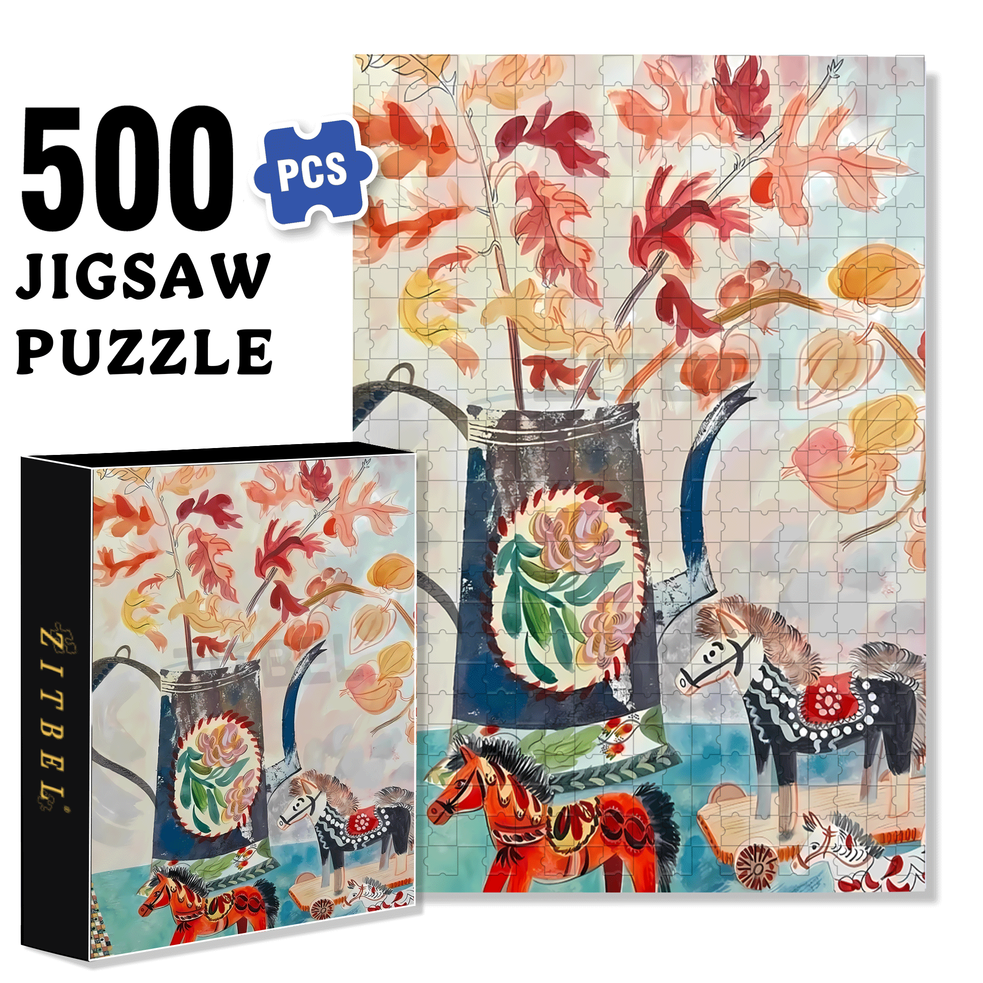 Still Life and Light 11 500pcs/1000pcs Jigsaw Puzzle, Scratch-Resistant, Interactive Family Game & Brain-Boosting DIY Decor, Perfect for Halloween, Christmas & New Year Gifts, Family Puzzle Game