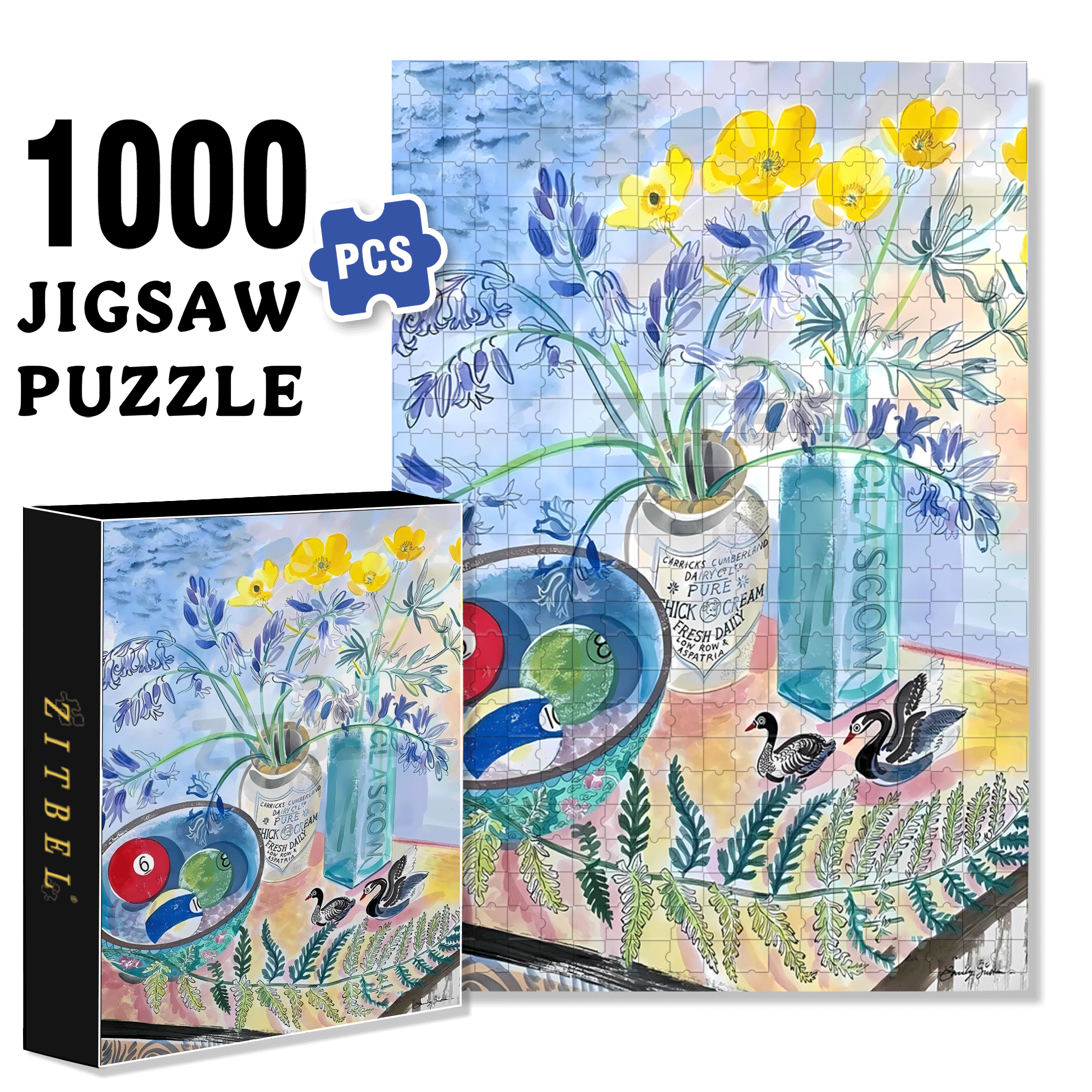 Still Life and Light 13 500pcs/1000pcs Jigsaw Puzzle, Scratch-Resistant, Interactive Family Game & Brain-Boosting DIY Decor, Perfect for Halloween, Christmas & New Year Gifts, Family Puzzle Game