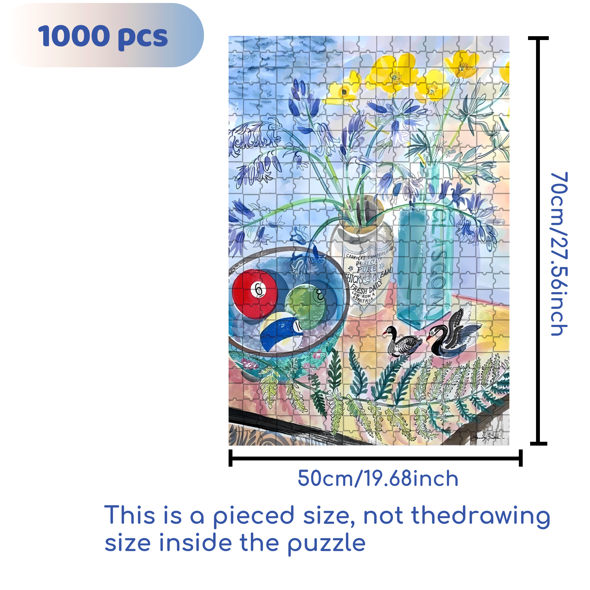 Still Life and Light 13 500pcs/1000pcs Jigsaw Puzzle, Scratch-Resistant, Interactive Family Game & Brain-Boosting DIY Decor, Perfect for Halloween, Christmas & New Year Gifts, Family Puzzle Game