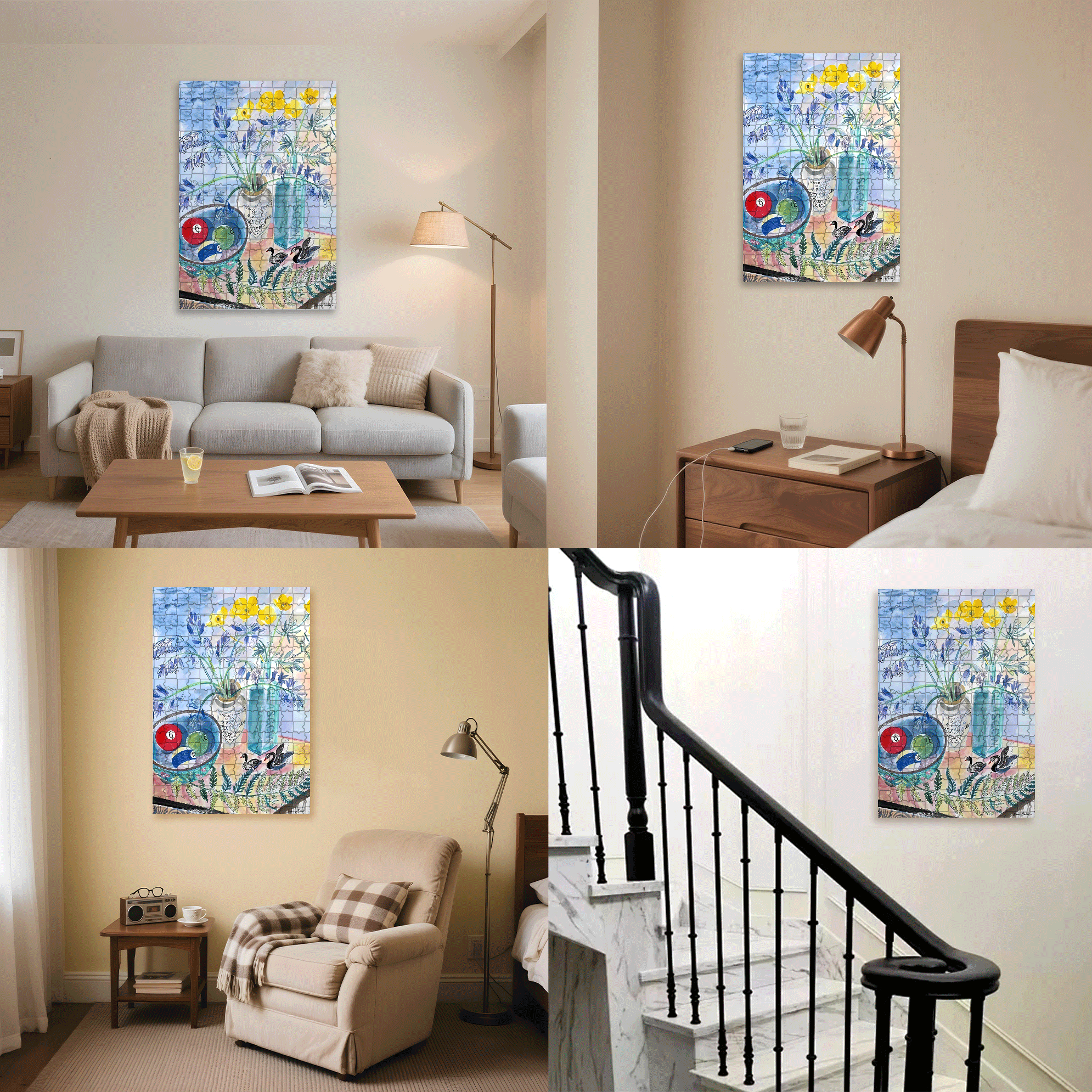 Still Life and Light 13 500pcs/1000pcs Jigsaw Puzzle, Scratch-Resistant, Interactive Family Game & Brain-Boosting DIY Decor, Perfect for Halloween, Christmas & New Year Gifts, Family Puzzle Game