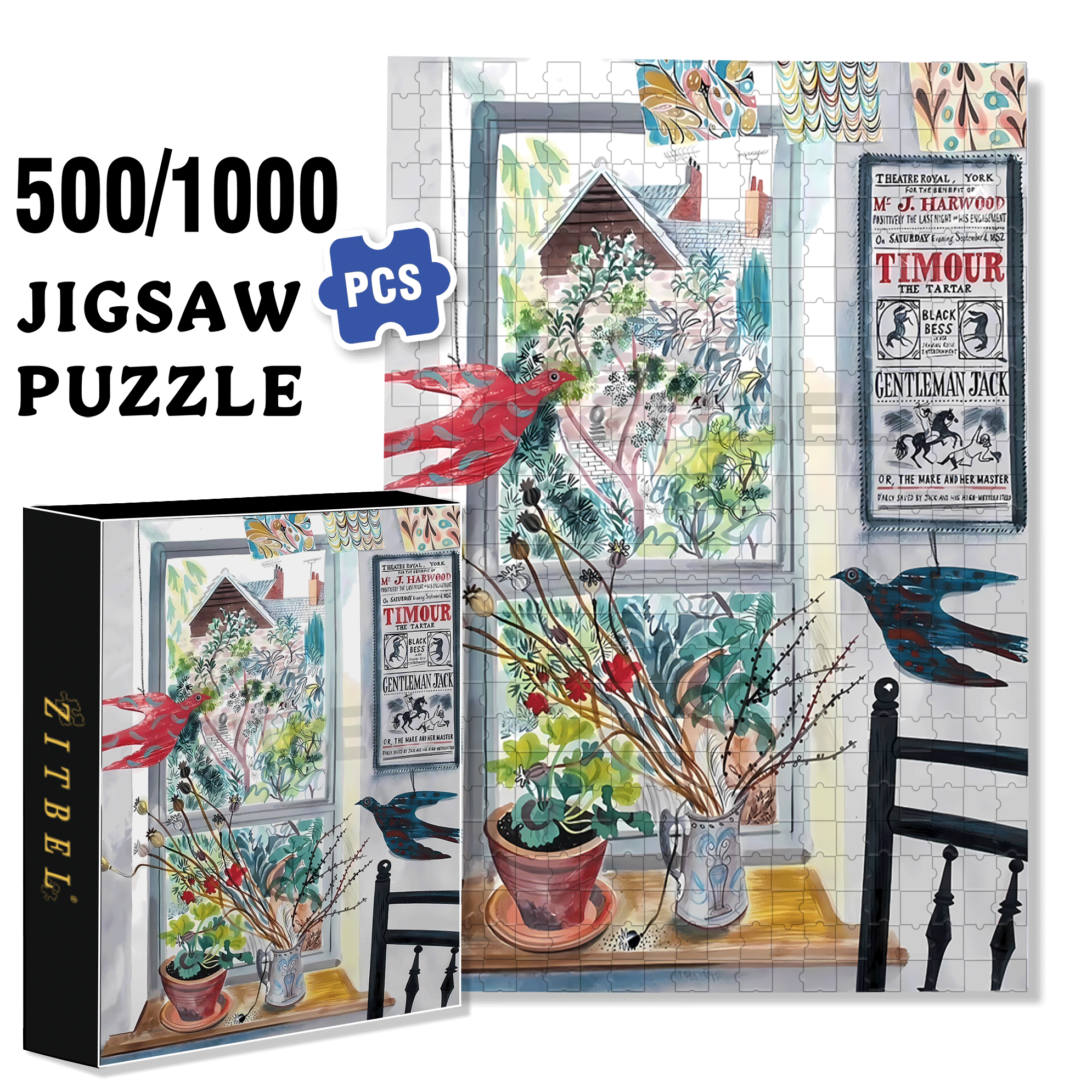 Still Life and Light 16 500pcs/1000pcs Jigsaw Puzzle, Scratch-Resistant, Interactive Family Game & Brain-Boosting DIY Decor, Perfect for Halloween, Christmas & New Year Gifts, Family Puzzle Game