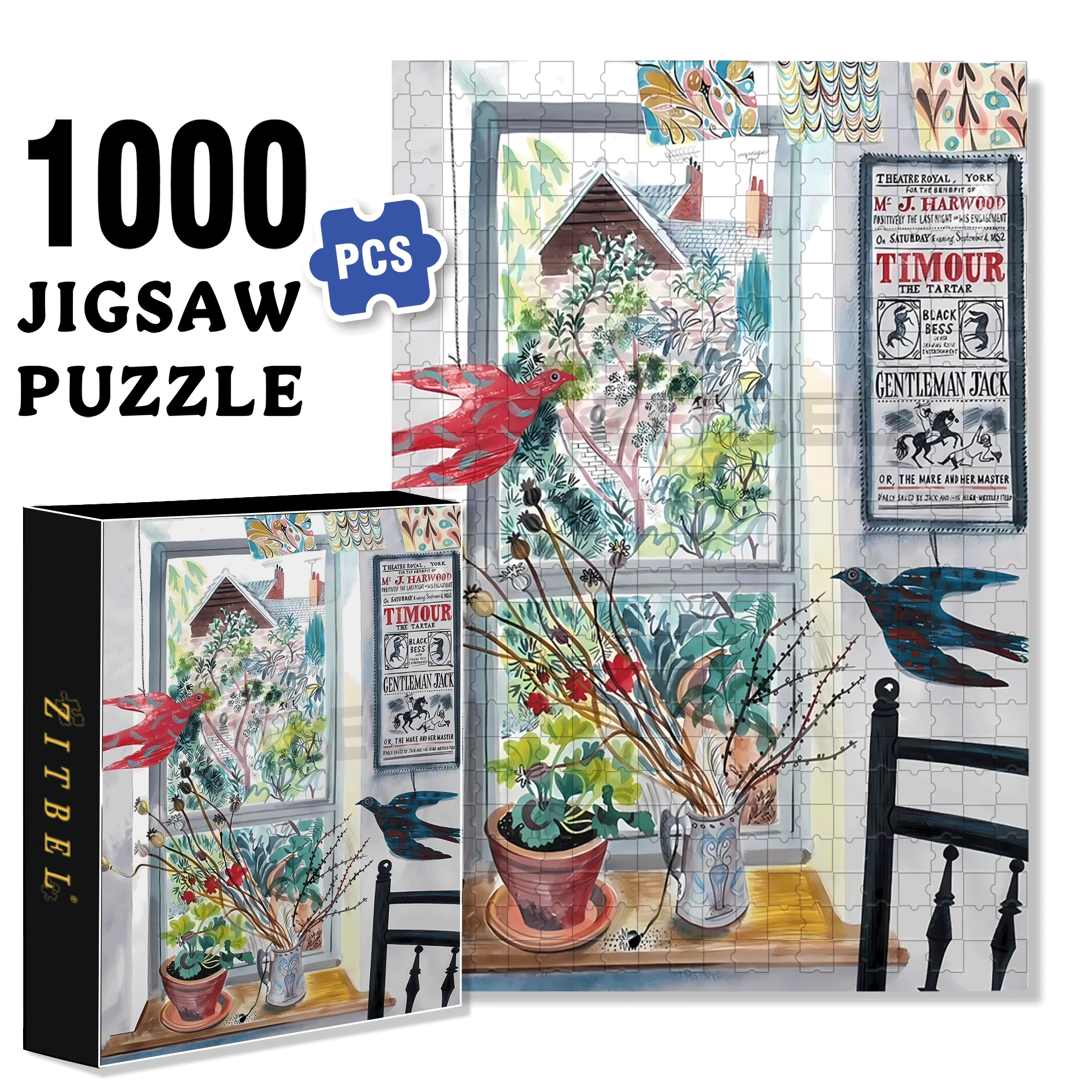 Still Life and Light 16 500pcs/1000pcs Jigsaw Puzzle, Scratch-Resistant, Interactive Family Game & Brain-Boosting DIY Decor, Perfect for Halloween, Christmas & New Year Gifts, Family Puzzle Game