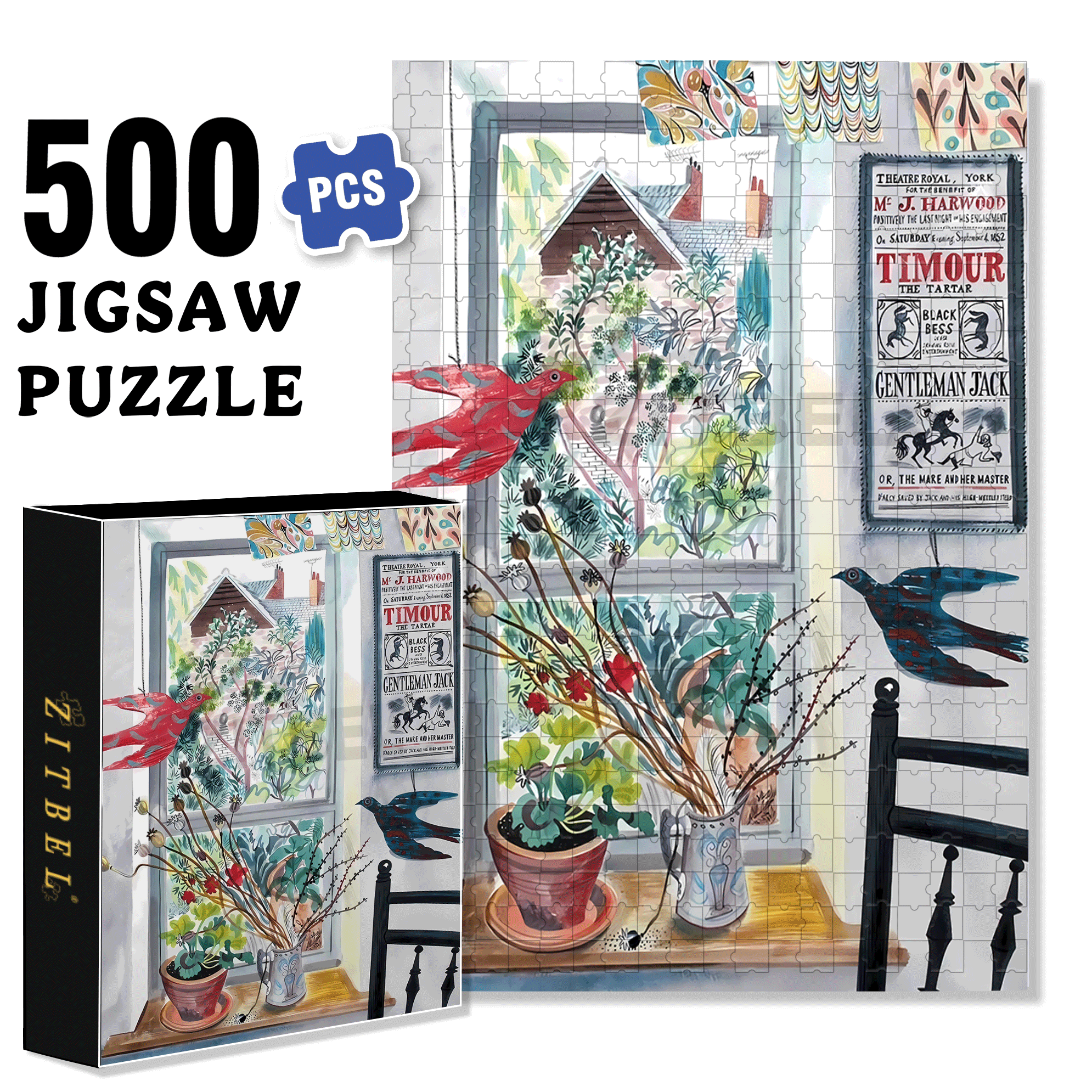 Still Life and Light 16 500pcs/1000pcs Jigsaw Puzzle, Scratch-Resistant, Interactive Family Game & Brain-Boosting DIY Decor, Perfect for Halloween, Christmas & New Year Gifts, Family Puzzle Game