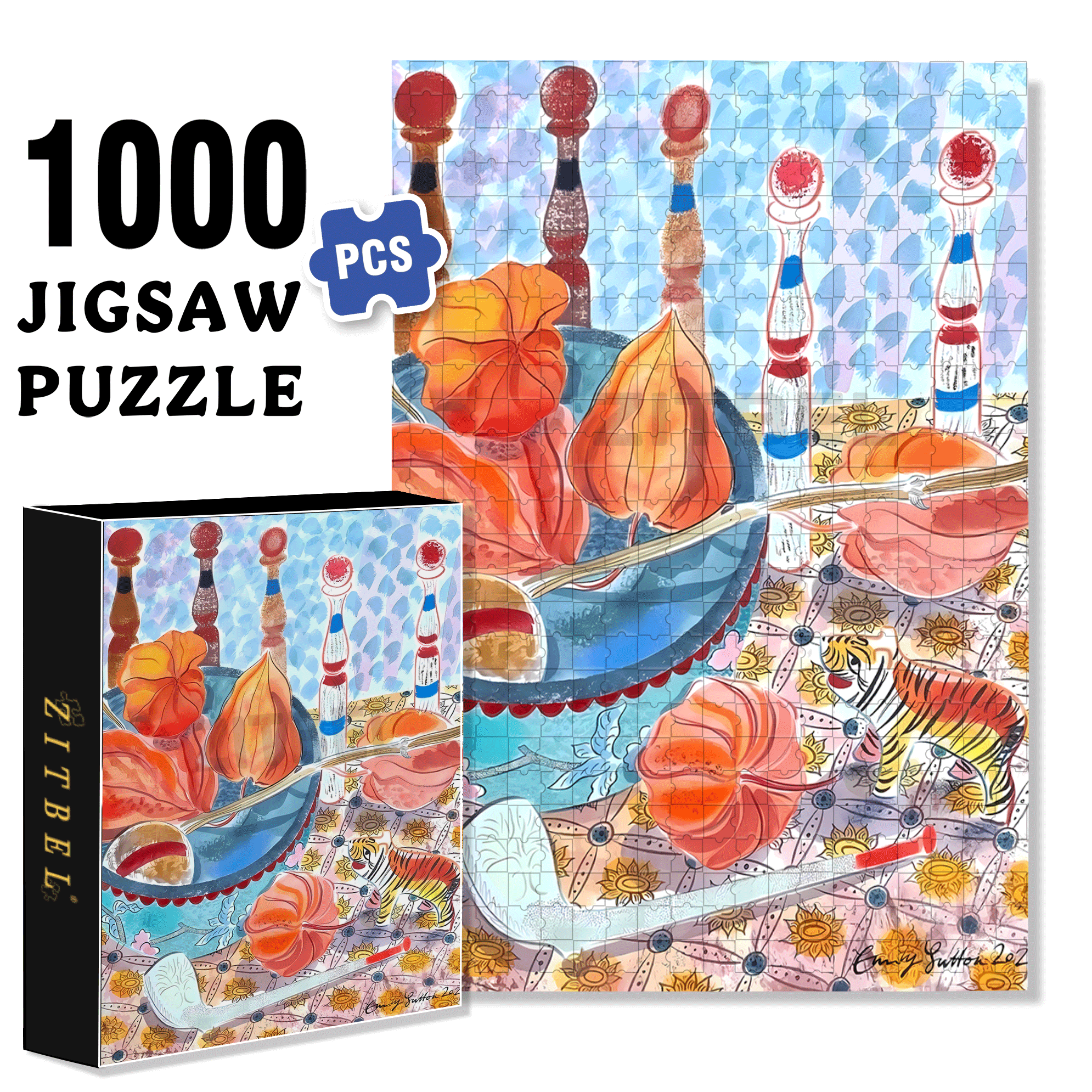 Still Life and Light 6 500pcs/1000pcs Jigsaw Puzzle, Scratch-Resistant, Interactive Family Game & Brain-Boosting DIY Decor, Perfect for Halloween, Christmas & New Year Gifts, Family Puzzle Game