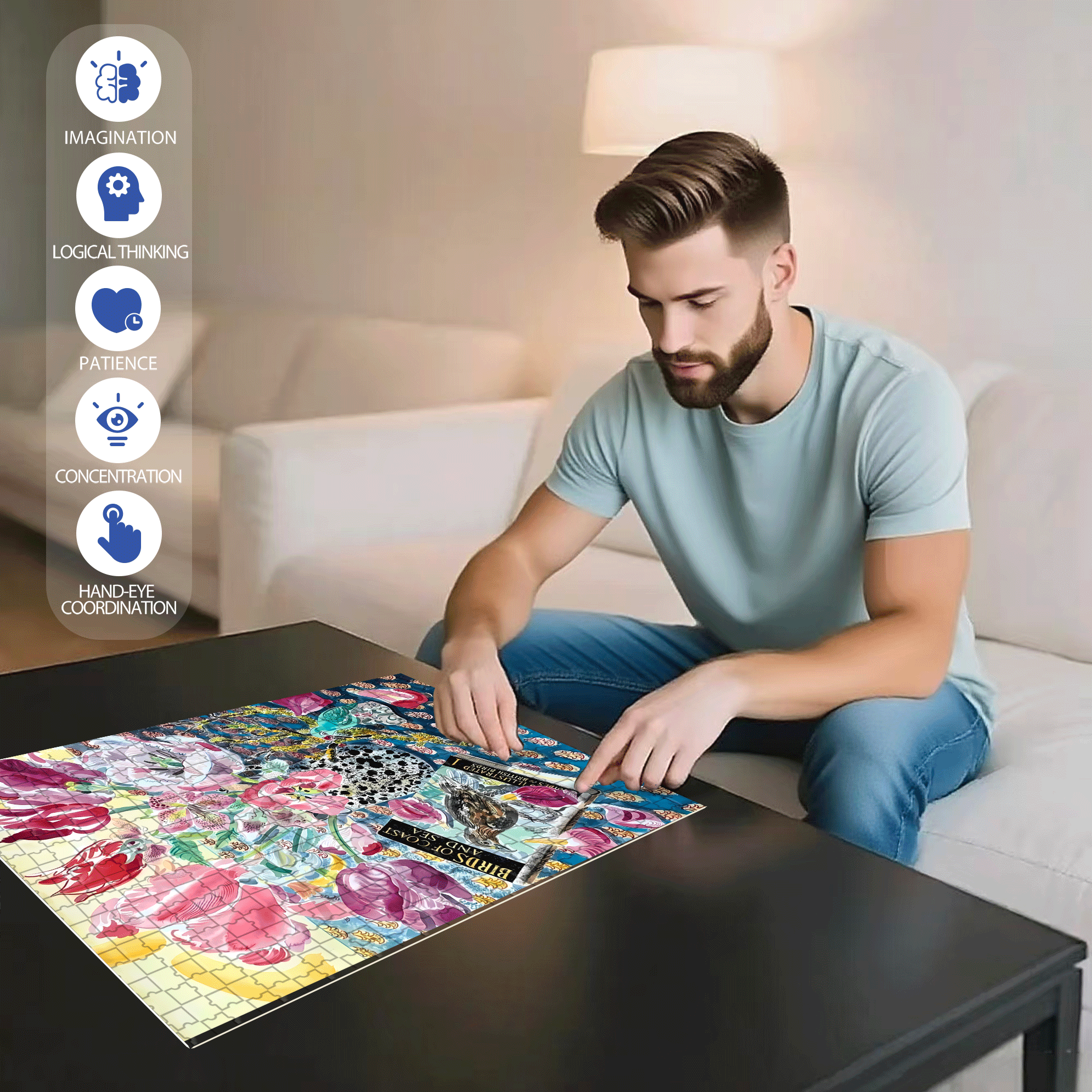 Still Life and Light 9 500pcs/1000pcs Jigsaw Puzzle, Scratch-Resistant, Interactive Family Game & Brain-Boosting DIY Decor, Perfect for Halloween, Christmas & New Year Gifts, Family Puzzle Game
