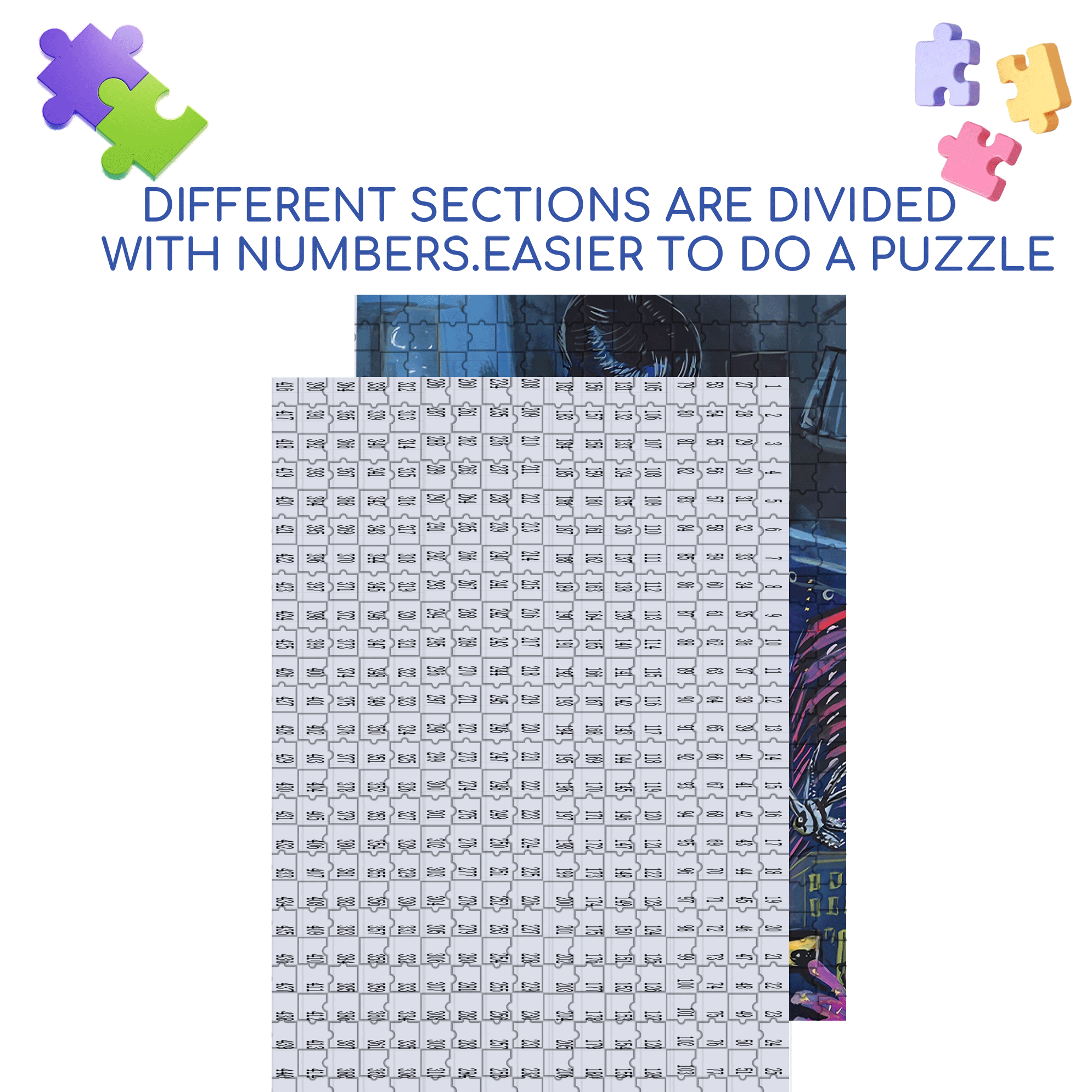 Aquarium Nightlife 500pcs/1000pcs Jigsaw Puzzle, Scratch-Resistant, Interactive Family Game & Brain-Boosting DIY Decor, Perfect for Halloween, Christmas & New Year Gifts, Family Puzzle Game
