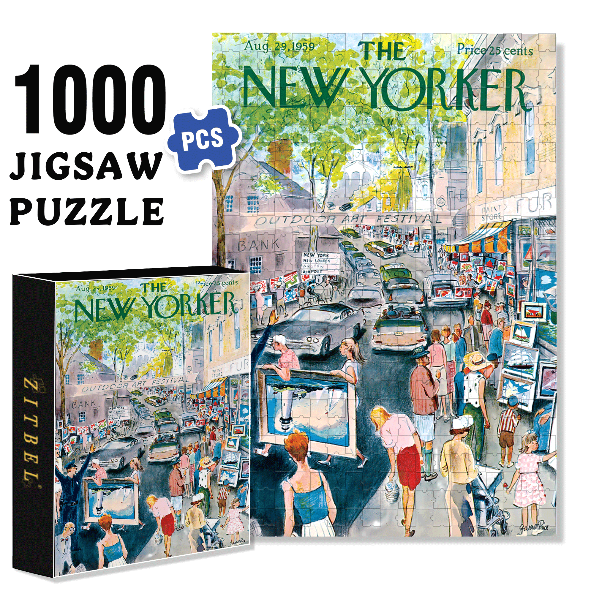Art Festival 500pcs/1000pcs Jigsaw Puzzle, Scratch-Resistant, Interactive Family Game & Brain-Boosting DIY Decor, Perfect for Halloween, Christmas & New Year Gifts, Family Puzzle Game