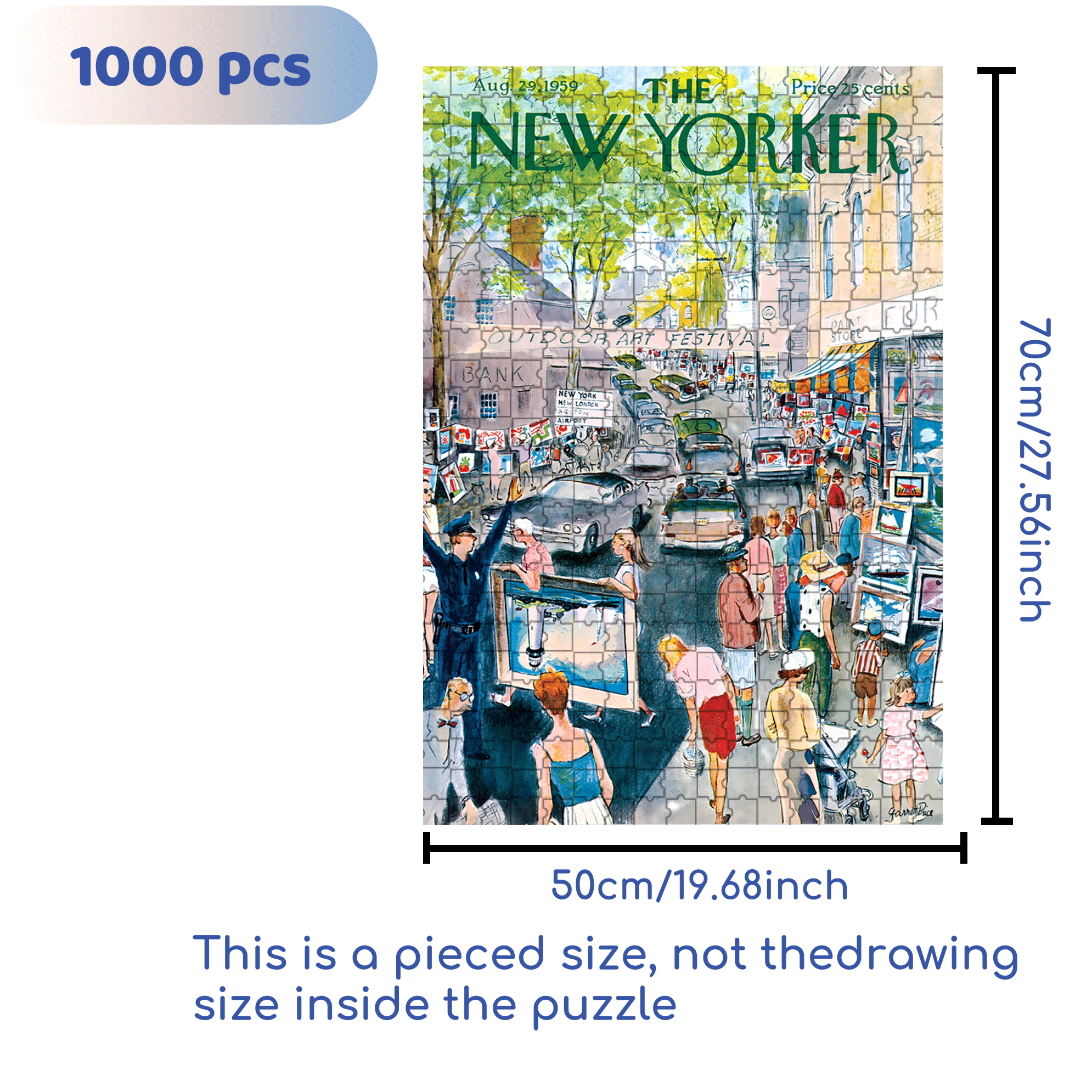Art Festival 500pcs/1000pcs Jigsaw Puzzle, Scratch-Resistant, Interactive Family Game & Brain-Boosting DIY Decor, Perfect for Halloween, Christmas & New Year Gifts, Family Puzzle Game
