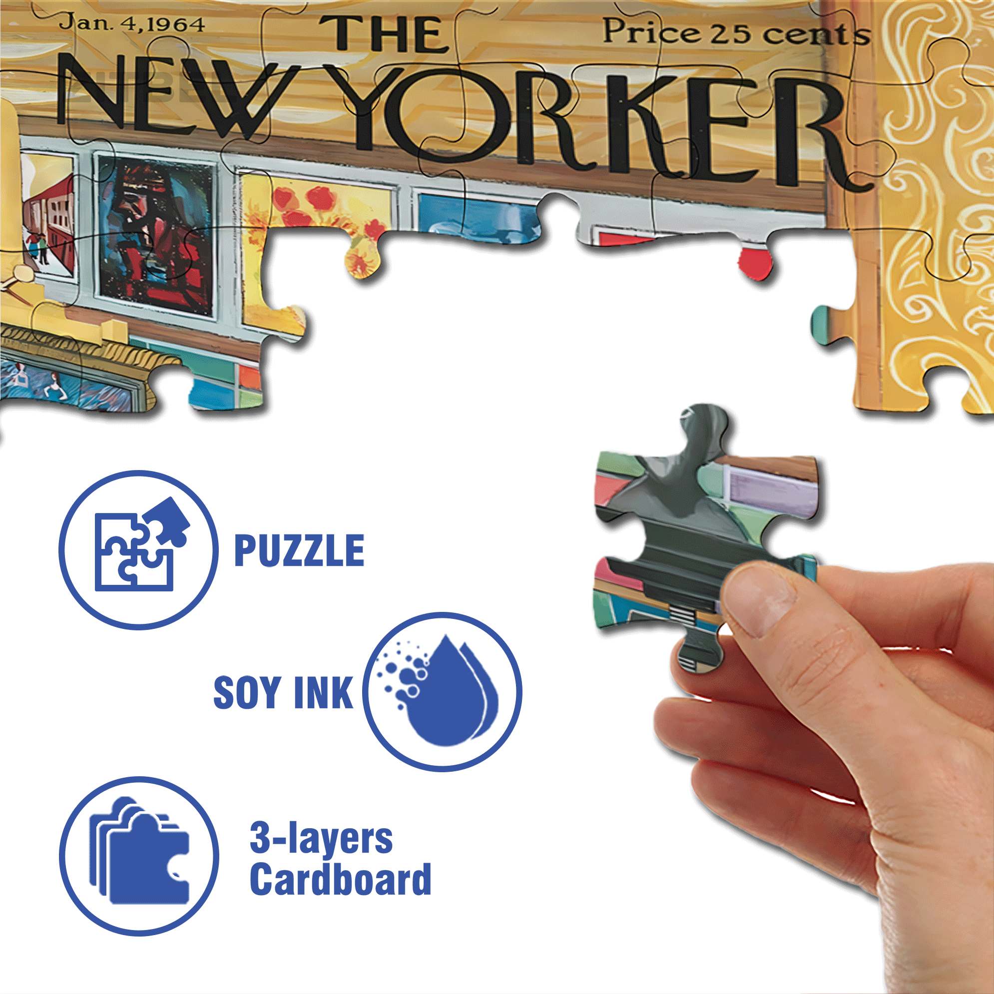 Art Shop 500pcs/1000pcs Jigsaw Puzzle, Scratch-Resistant, Interactive Family Game & Brain-Boosting DIY Decor, Perfect for Halloween, Christmas & New Year Gifts, Family Puzzle Game