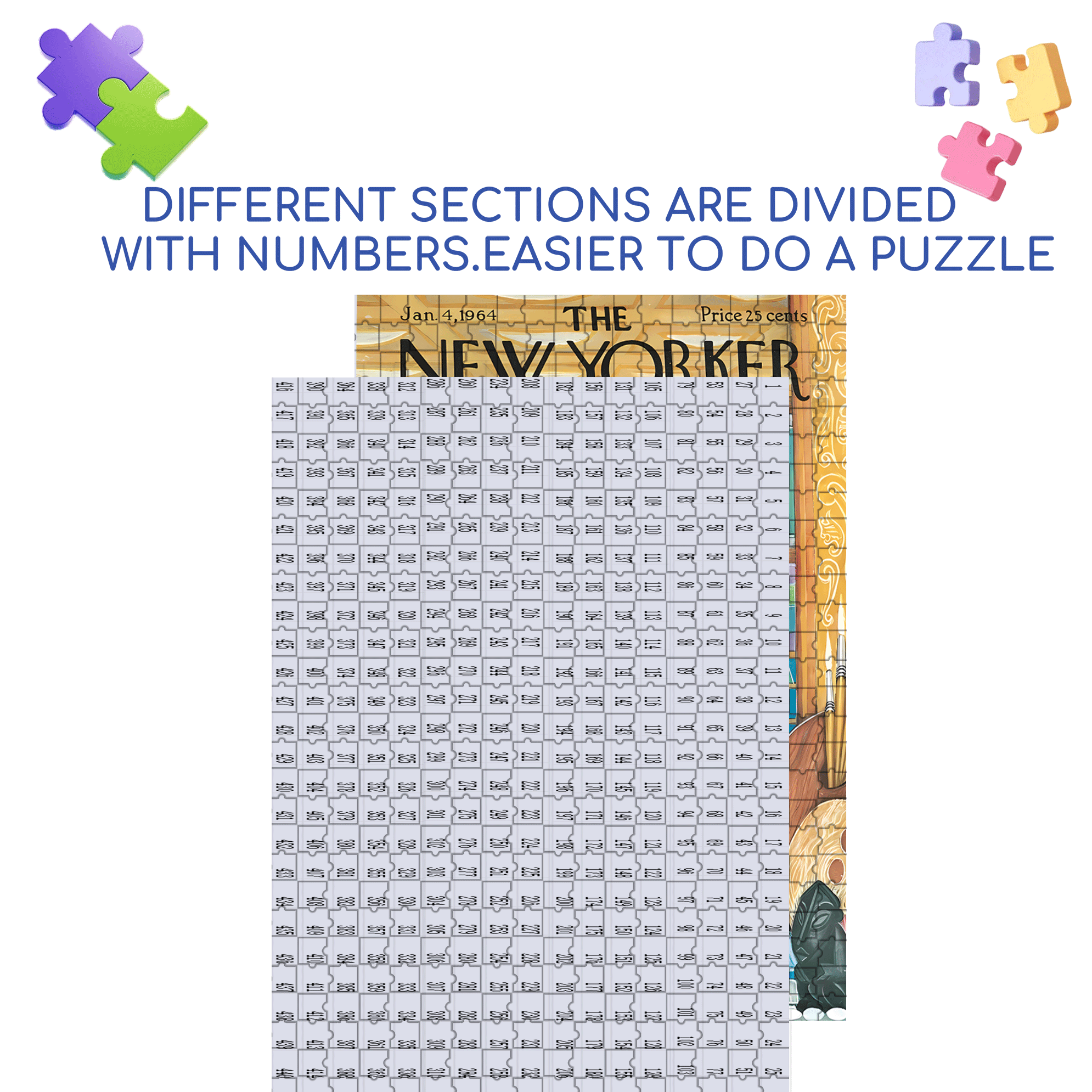 Art Shop 500pcs/1000pcs Jigsaw Puzzle, Scratch-Resistant, Interactive Family Game & Brain-Boosting DIY Decor, Perfect for Halloween, Christmas & New Year Gifts, Family Puzzle Game