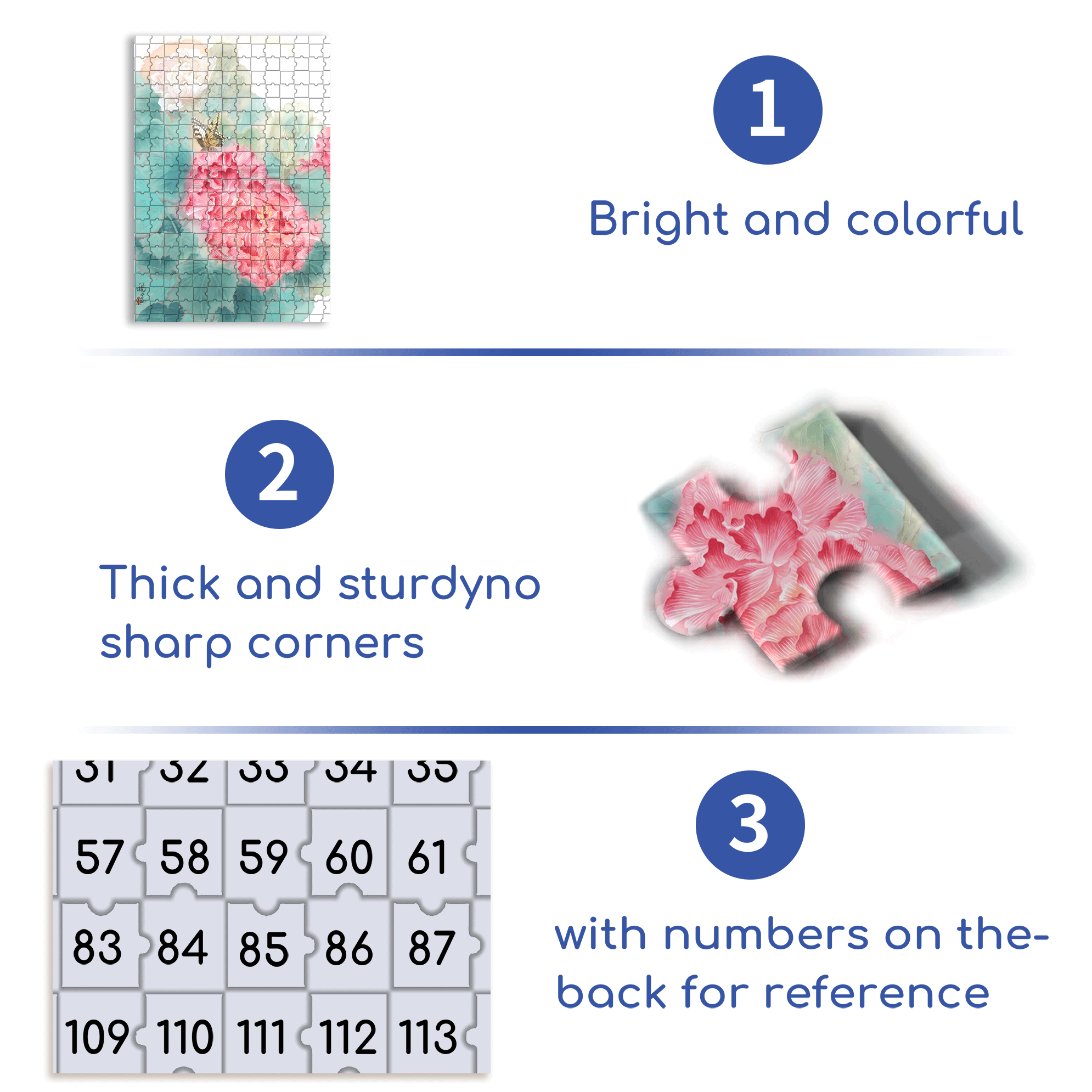 Beauty Flowers 500pcs/1000pcs Jigsaw Puzzle, Scratch-Resistant, Interactive Family Game & Brain-Boosting DIY Decor, Perfect for Halloween, Christmas & New Year Gifts, Family Puzzle Game
