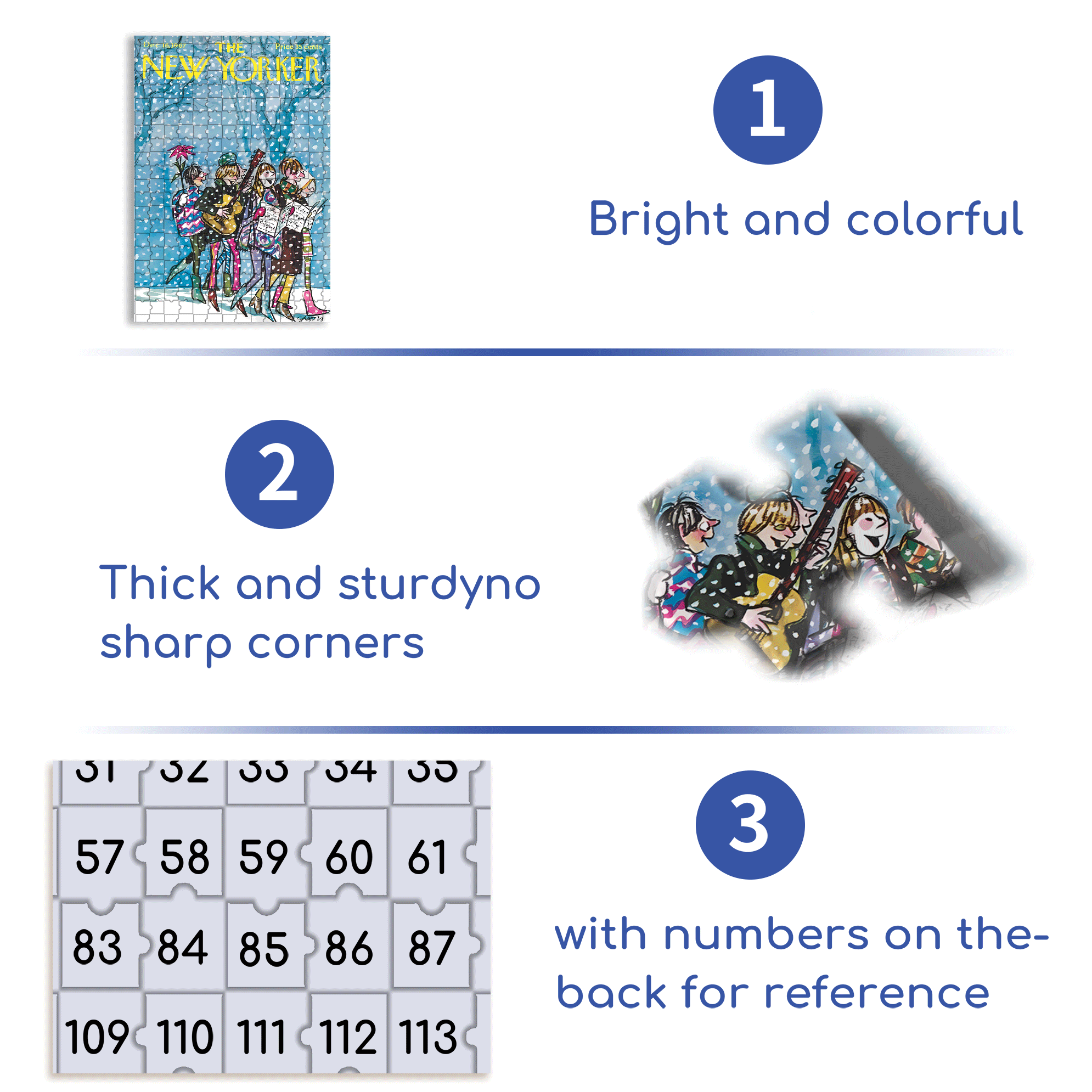 Caroling 500pcs/1000pcs Jigsaw Puzzle, Scratch-Resistant, Interactive Family Game & Brain-Boosting DIY Decor, Perfect for Halloween, Christmas & New Year Gifts, Family Puzzle Game