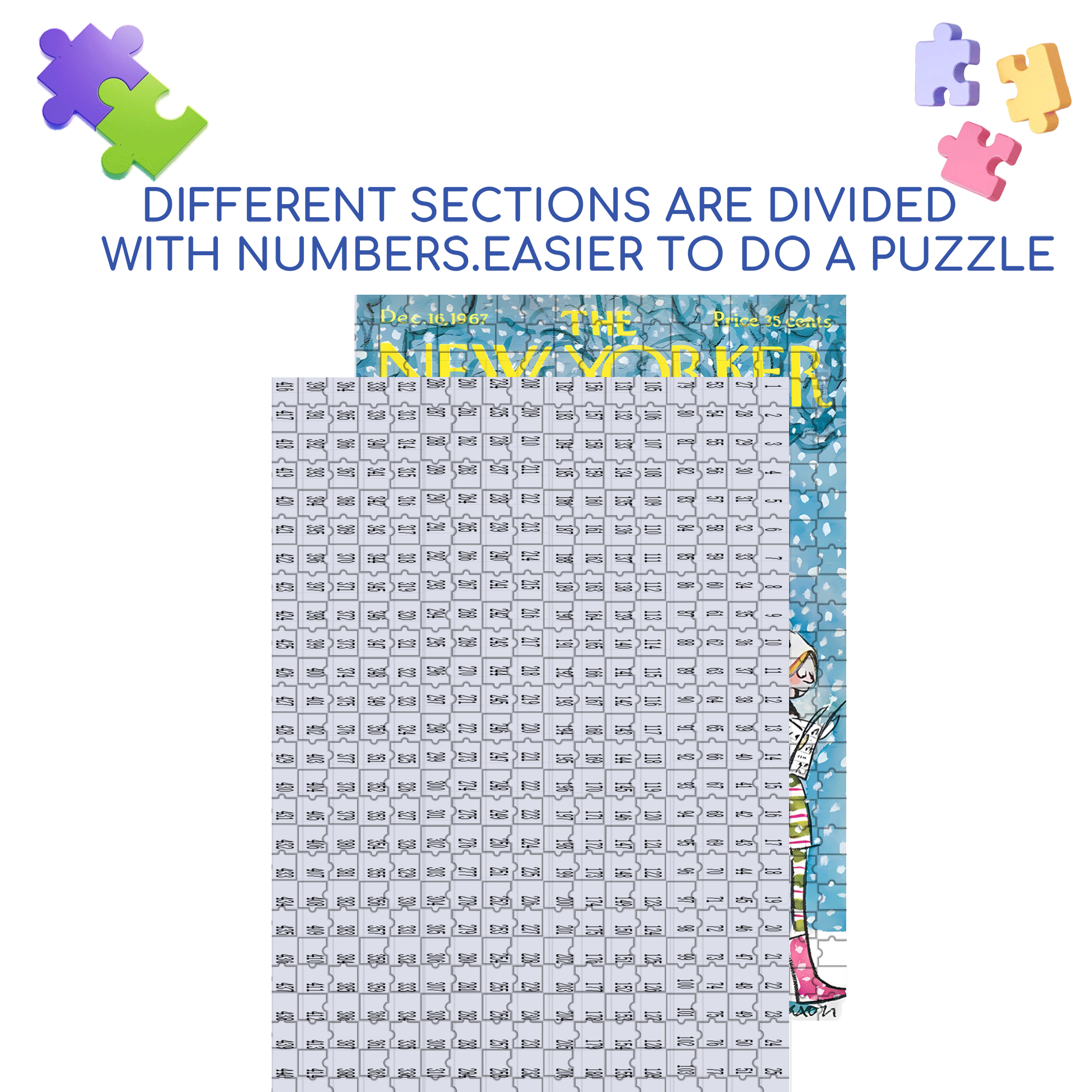 Caroling 500pcs/1000pcs Jigsaw Puzzle, Scratch-Resistant, Interactive Family Game & Brain-Boosting DIY Decor, Perfect for Halloween, Christmas & New Year Gifts, Family Puzzle Game