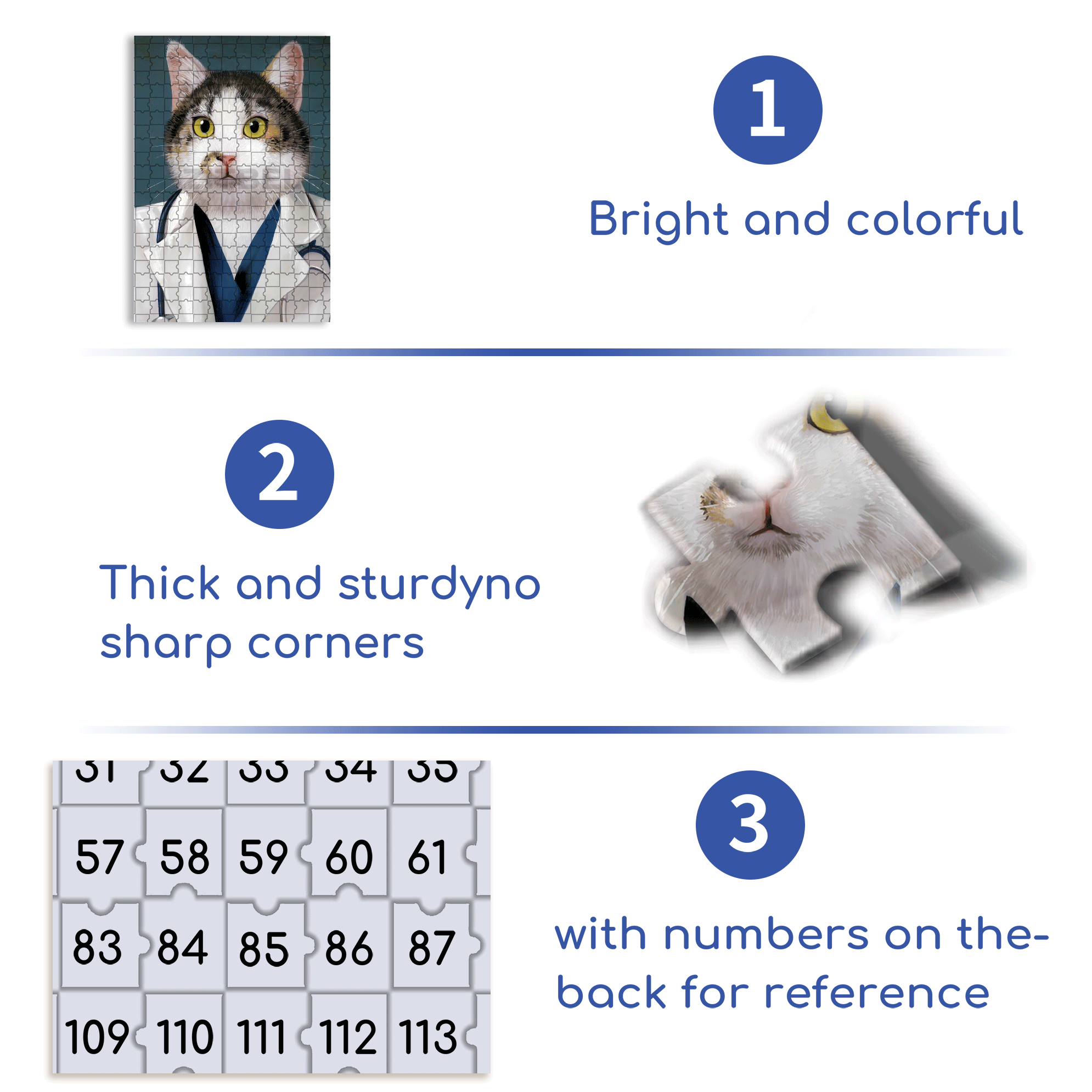 Copy Cat - Cloned Kitty 500pcs/1000pcs Jigsaw Puzzle, Scratch-Resistant, Interactive Family Game & Brain-Boosting DIY Decor, Perfect for Halloween, Christmas & New Year Gifts, Family Puzzle Game