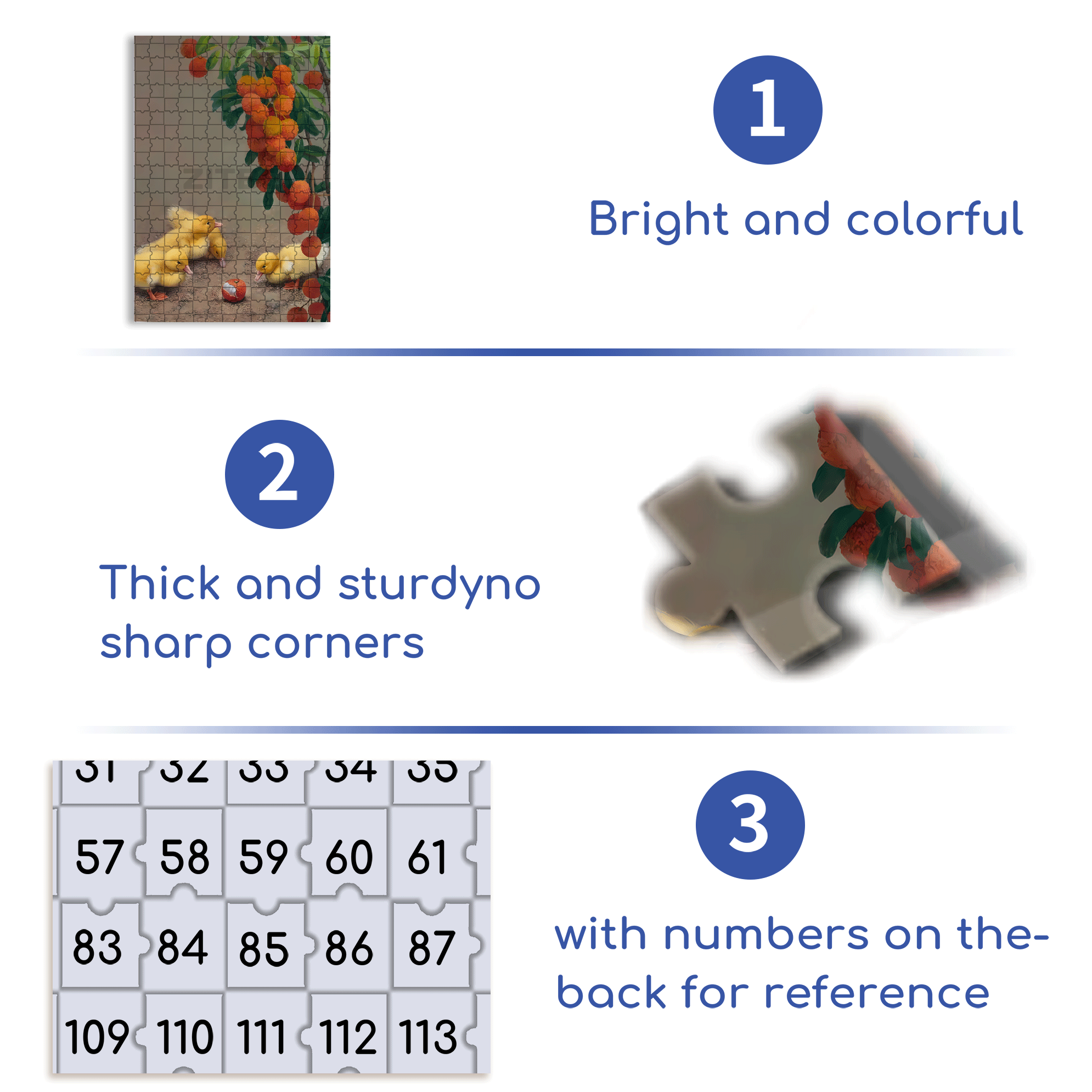 Duck and Lychee 500pcs/1000pcs Jigsaw Puzzle, Scratch-Resistant, Interactive Family Game & Brain-Boosting DIY Decor, Perfect for Halloween, Christmas & New Year Gifts, Family Puzzle Game