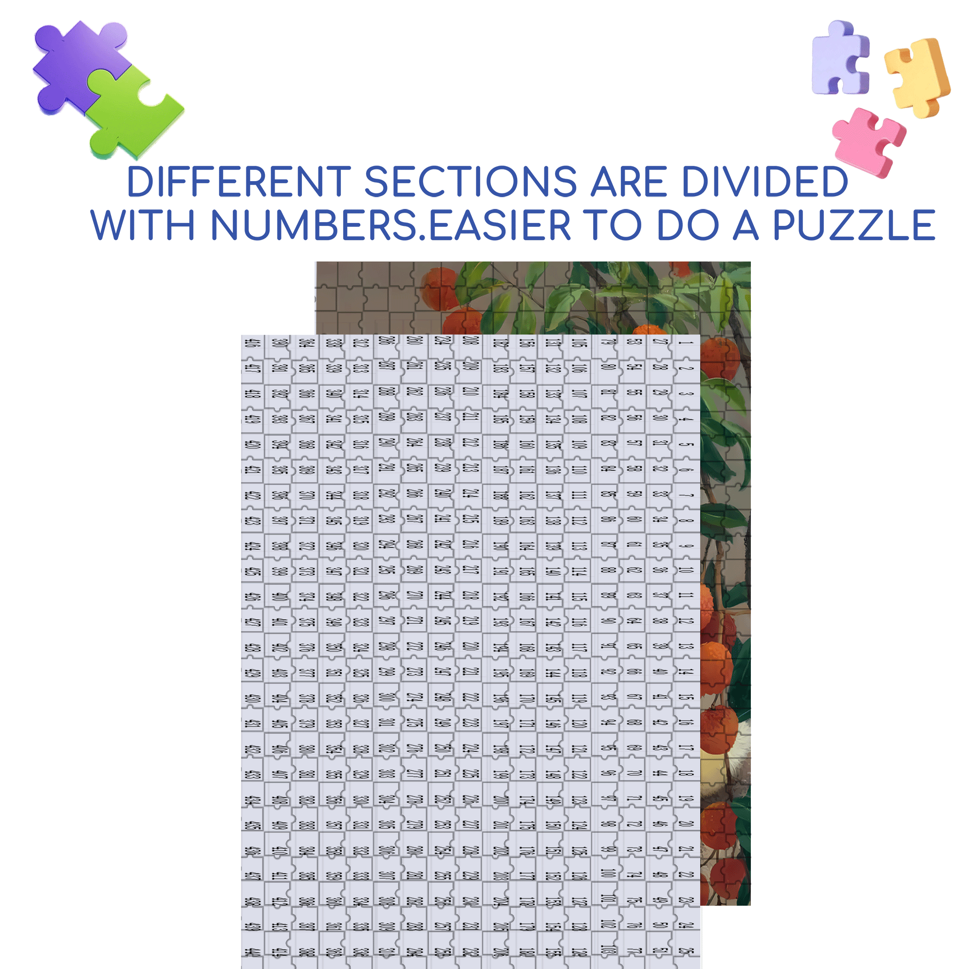 Duck and Lychee 500pcs/1000pcs Jigsaw Puzzle, Scratch-Resistant, Interactive Family Game & Brain-Boosting DIY Decor, Perfect for Halloween, Christmas & New Year Gifts, Family Puzzle Game