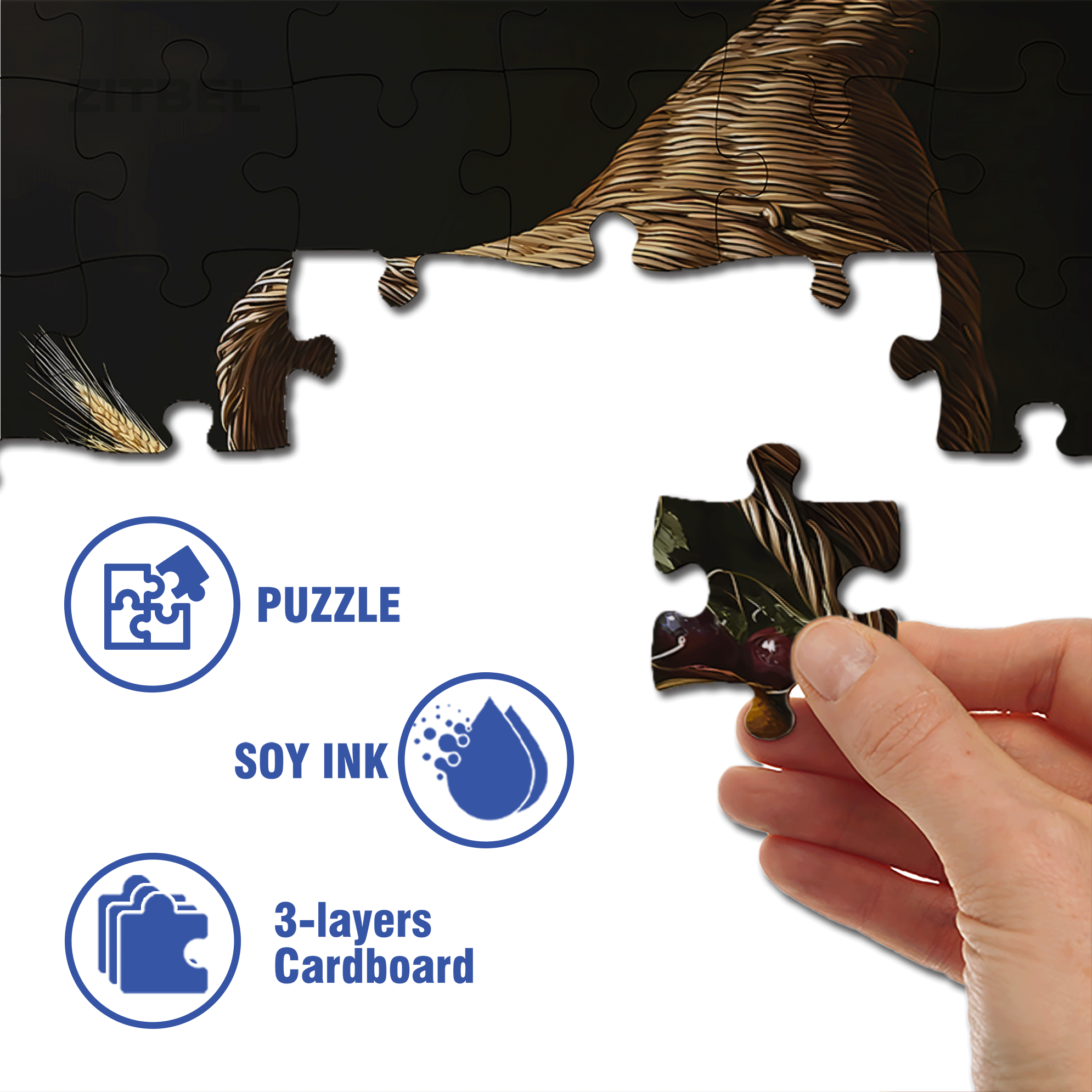 Fruits and Vegetables 2 500pcs/1000pcs Jigsaw Puzzle, Scratch-Resistant, Interactive Family Game & Brain-Boosting DIY Decor, Perfect for Halloween, Christmas & New Year Gifts, Family Puzzle Game