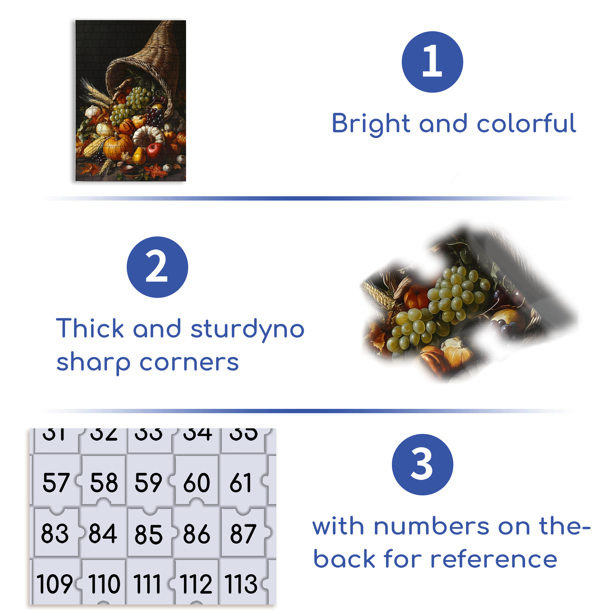 Fruits and Vegetables 2 500pcs/1000pcs Jigsaw Puzzle, Scratch-Resistant, Interactive Family Game & Brain-Boosting DIY Decor, Perfect for Halloween, Christmas & New Year Gifts, Family Puzzle Game