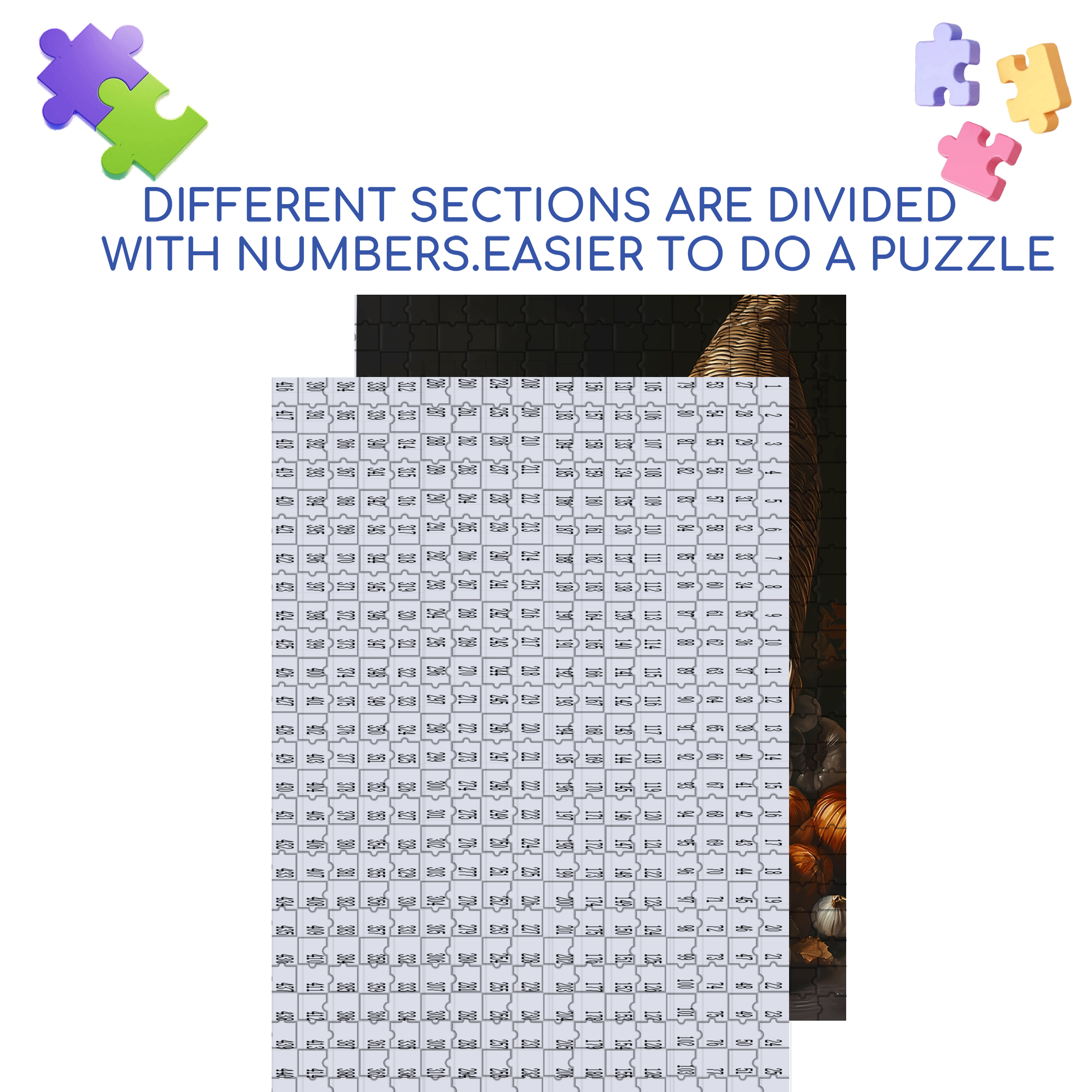 Fruits and Vegetables 2 500pcs/1000pcs Jigsaw Puzzle, Scratch-Resistant, Interactive Family Game & Brain-Boosting DIY Decor, Perfect for Halloween, Christmas & New Year Gifts, Family Puzzle Game