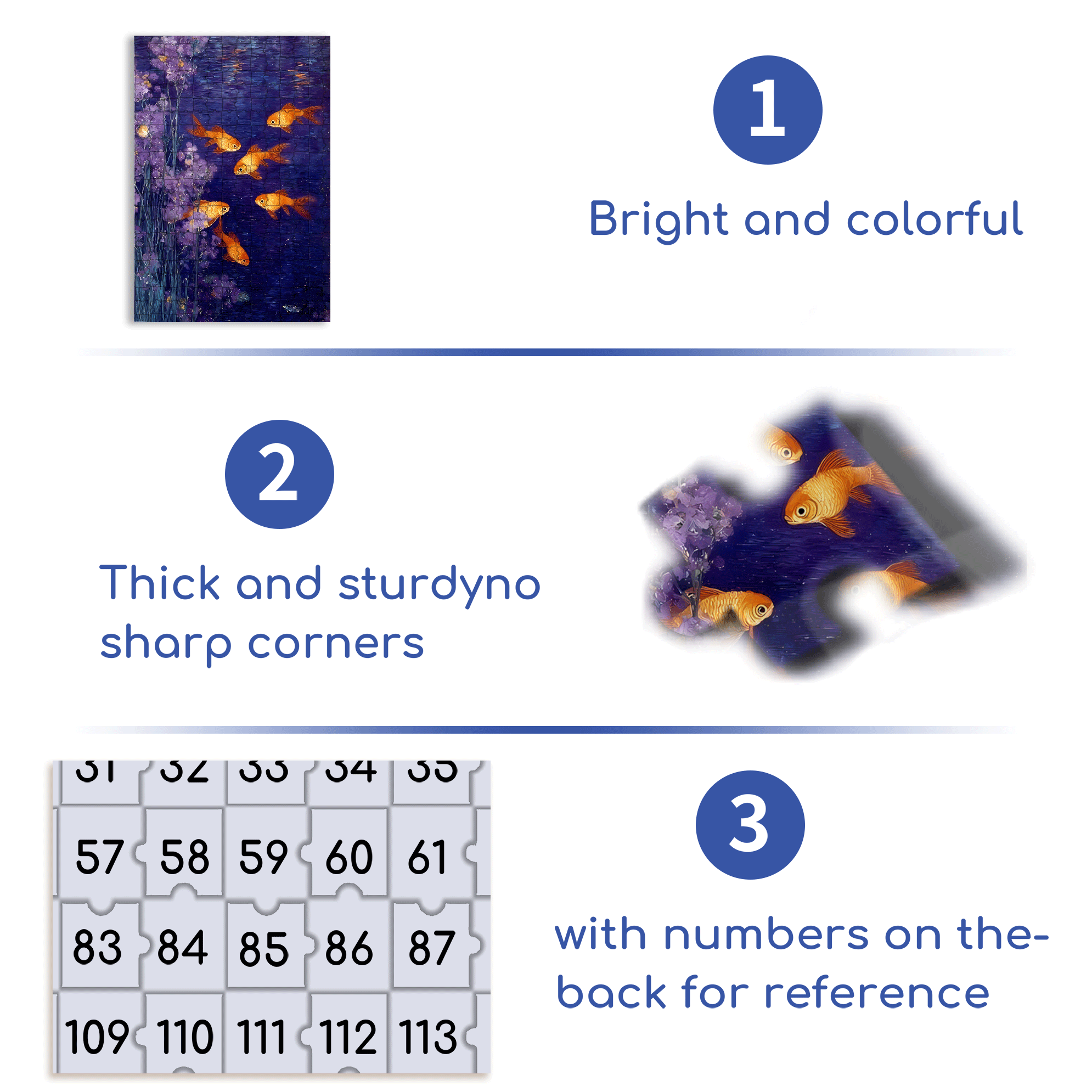 Glowing Goldfish 500pcs/1000pcs Jigsaw Puzzle, Scratch-Resistant, Interactive Family Game & Brain-Boosting DIY Decor, Perfect for Halloween, Christmas & New Year Gifts, Family Puzzle Game