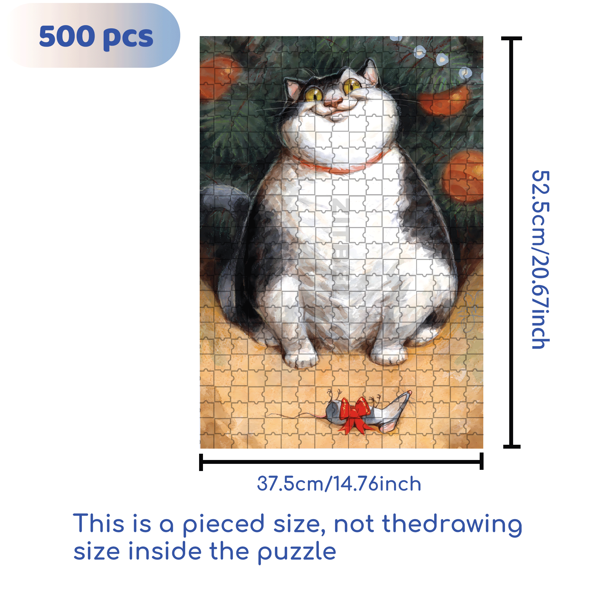 Go on, open it! 500pcs/1000pcs Jigsaw Puzzle, Scratch-Resistant, Interactive Family Game & Brain-Boosting DIY Decor, Perfect for Halloween, Christmas & New Year Gifts, Family Puzzle Game