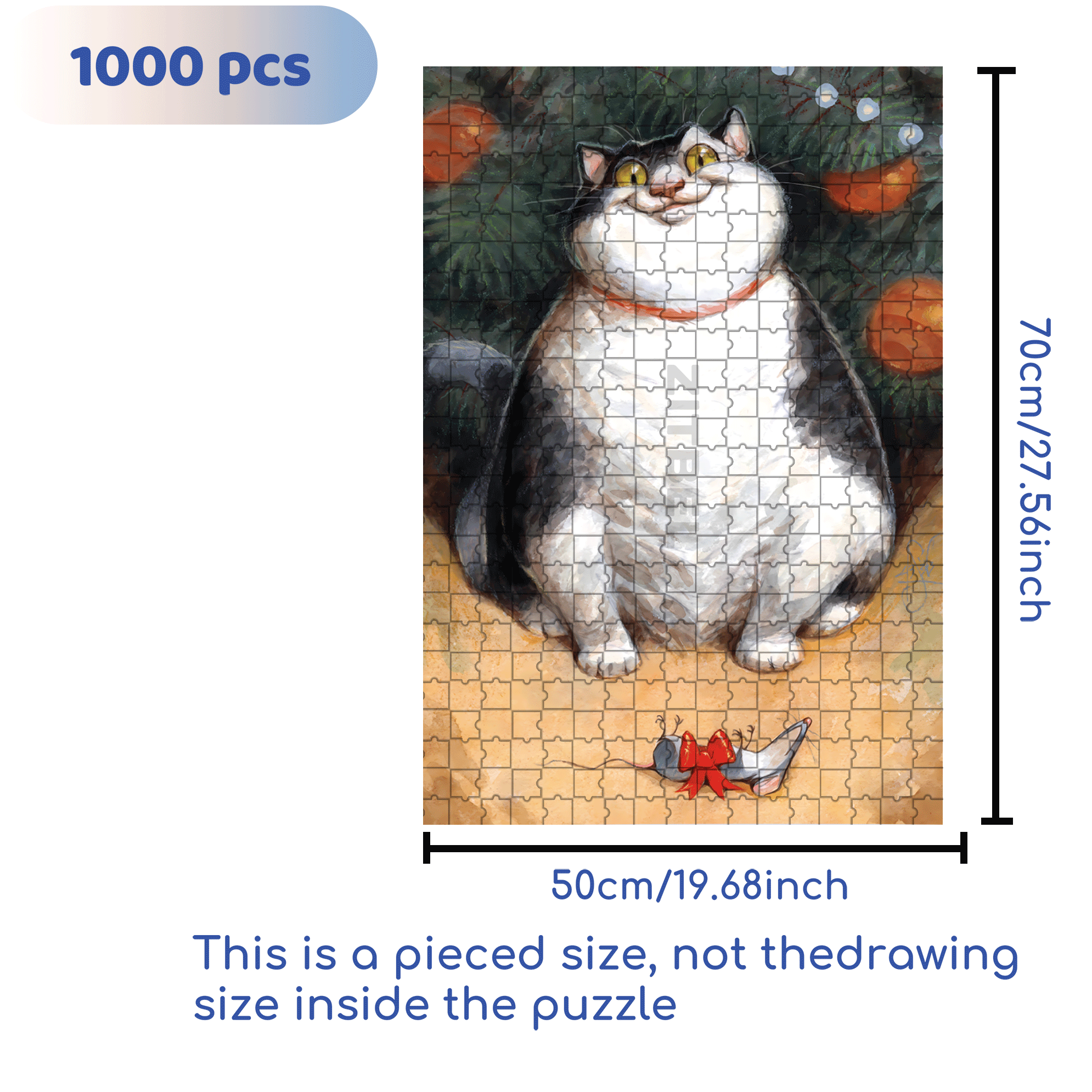 Go on, open it! 500pcs/1000pcs Jigsaw Puzzle, Scratch-Resistant, Interactive Family Game & Brain-Boosting DIY Decor, Perfect for Halloween, Christmas & New Year Gifts, Family Puzzle Game