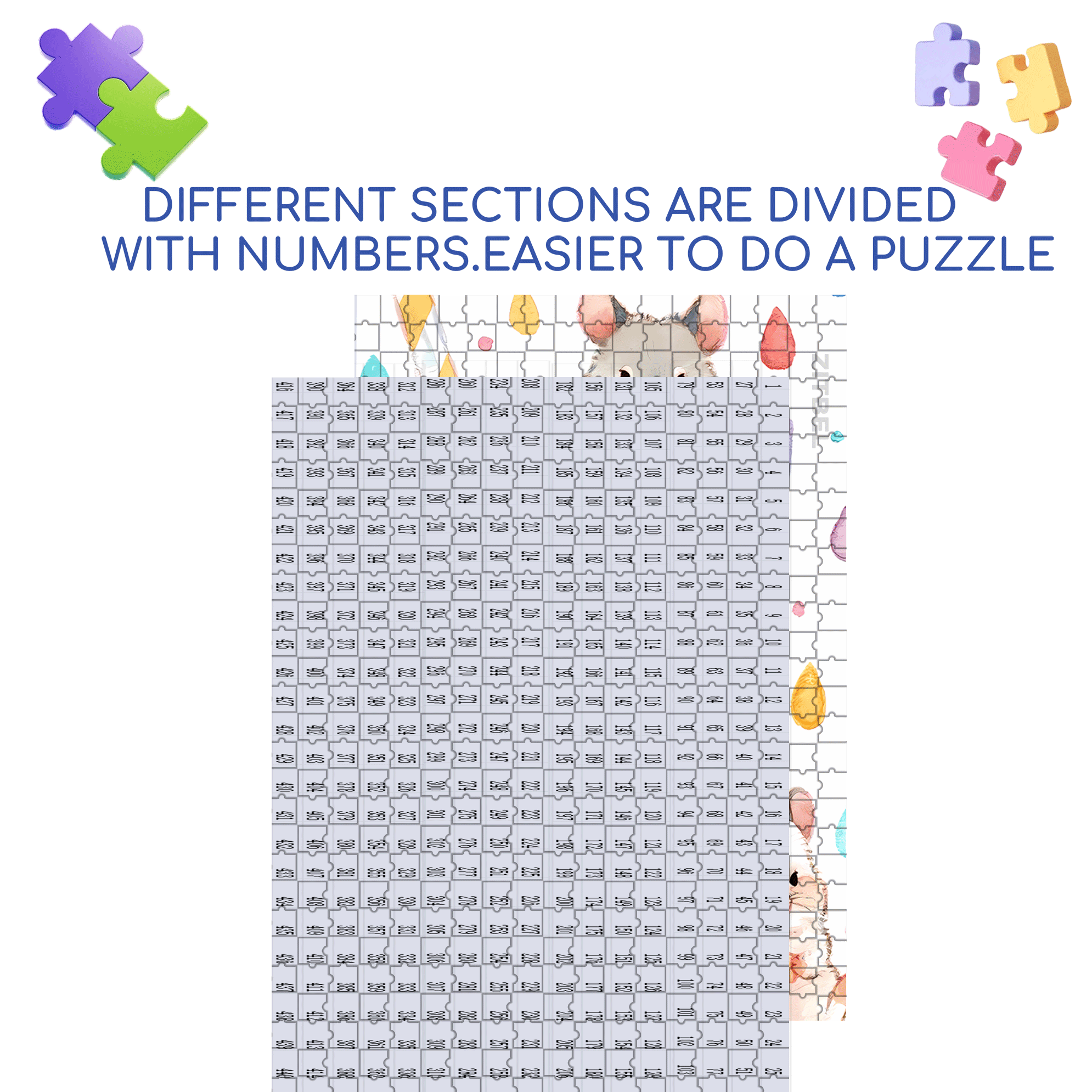 Hamster's Happiness 500pcs/1000pcs Jigsaw Puzzle, Scratch-Resistant, Interactive Family Game & Brain-Boosting DIY Decor, Perfect for Halloween, Christmas & New Year Gifts, Family Puzzle Game