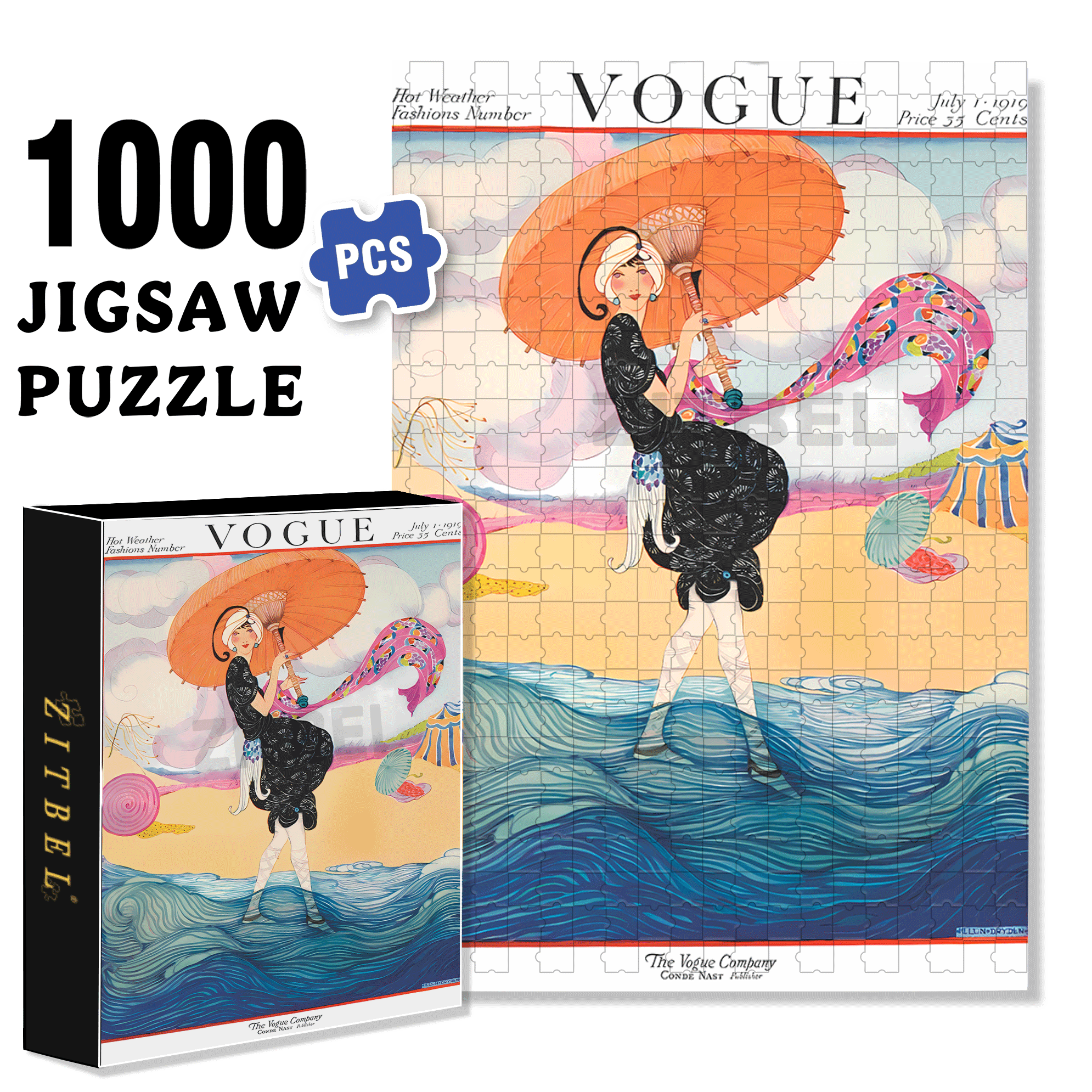 How the Wind Blows 500pcs/1000pcs Jigsaw Puzzle, Scratch-Resistant, Interactive Family Game & Brain-Boosting DIY Decor, Perfect for Halloween, Christmas & New Year Gifts, Family Puzzle Game