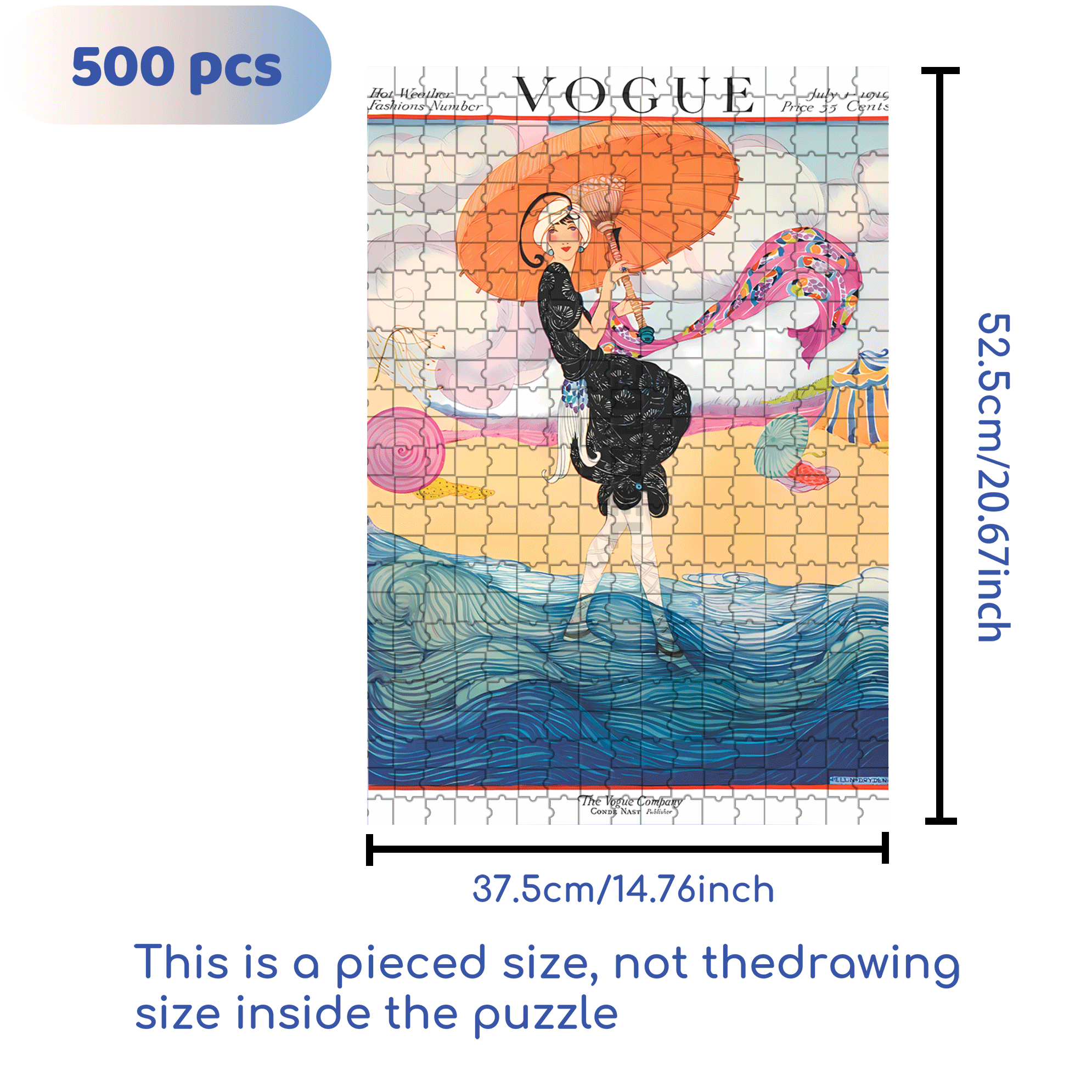 How the Wind Blows 500pcs/1000pcs Jigsaw Puzzle, Scratch-Resistant, Interactive Family Game & Brain-Boosting DIY Decor, Perfect for Halloween, Christmas & New Year Gifts, Family Puzzle Game