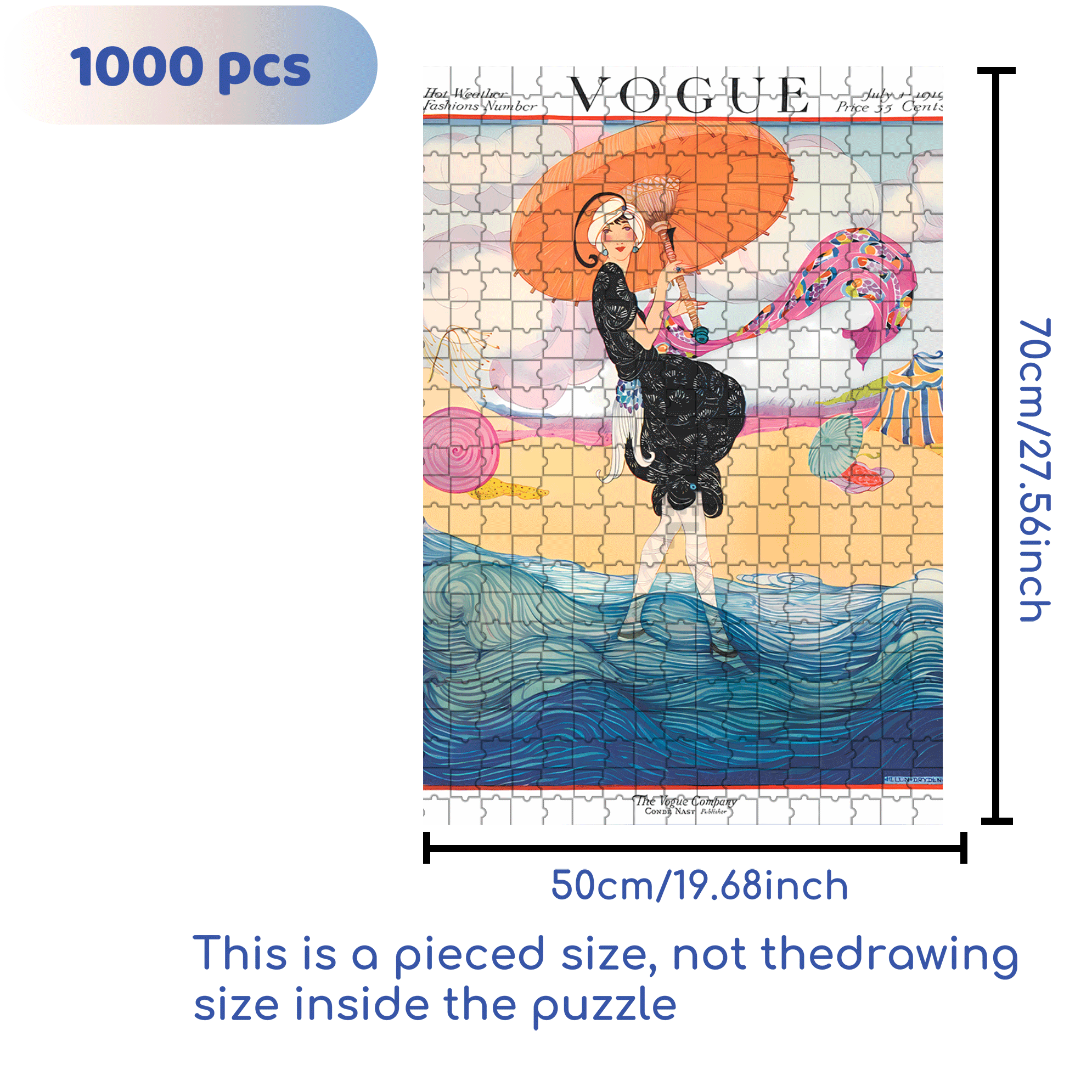How the Wind Blows 500pcs/1000pcs Jigsaw Puzzle, Scratch-Resistant, Interactive Family Game & Brain-Boosting DIY Decor, Perfect for Halloween, Christmas & New Year Gifts, Family Puzzle Game