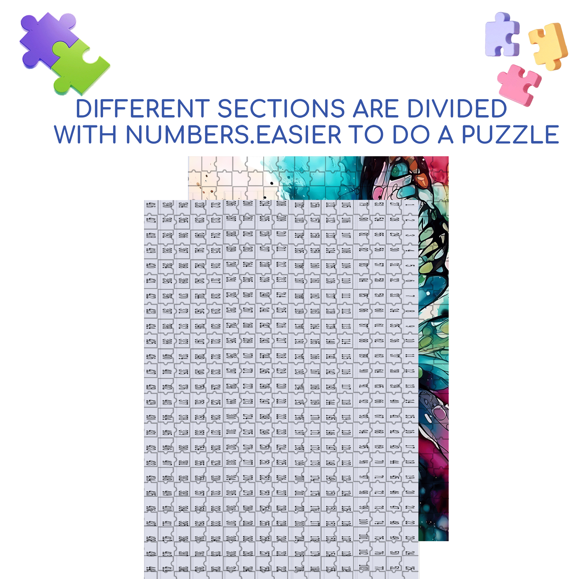 Impression Butterfly 500pcs/1000pcs Jigsaw Puzzle, Scratch-Resistant, Interactive Family Game & Brain-Boosting DIY Decor, Perfect for Halloween, Christmas & New Year Gifts, Family Puzzle Game