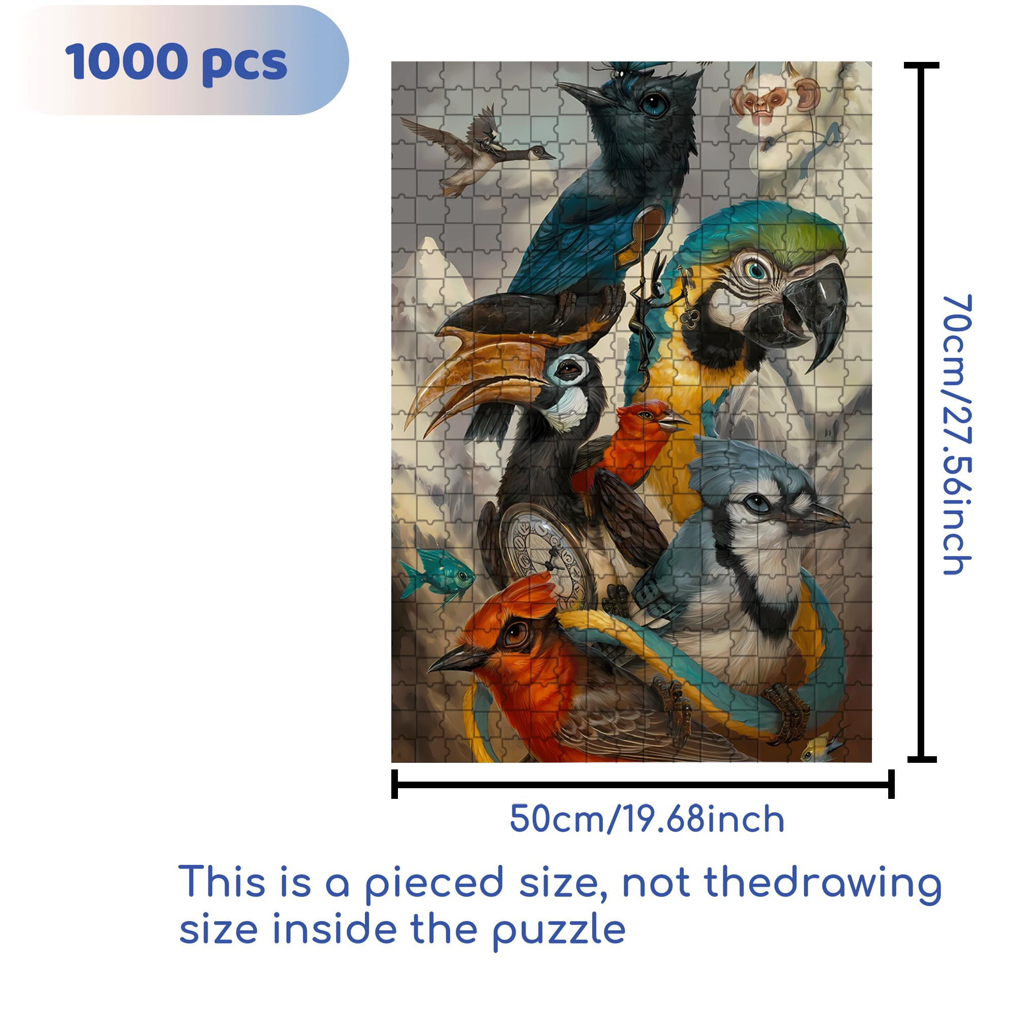 Legendary 500pcs/1000pcs Jigsaw Puzzle, Scratch-Resistant, Interactive Family Game & Brain-Boosting DIY Decor, Perfect for Halloween, Christmas & New Year Gifts, Family Puzzle Game