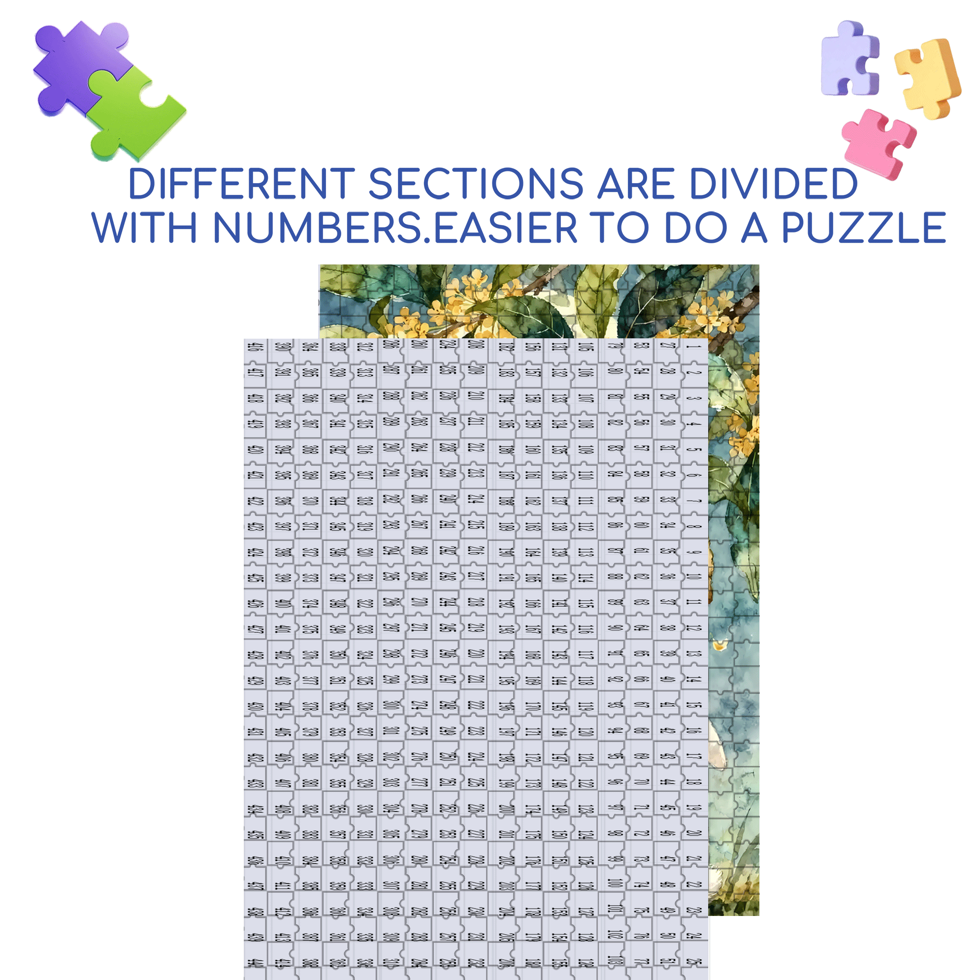 Osmanthus and Rabbit 500pcs/1000pcs Jigsaw Puzzle, Scratch-Resistant, Interactive Family Game & Brain-Boosting DIY Decor, Perfect for Halloween, Christmas & New Year Gifts, Family Puzzle Game