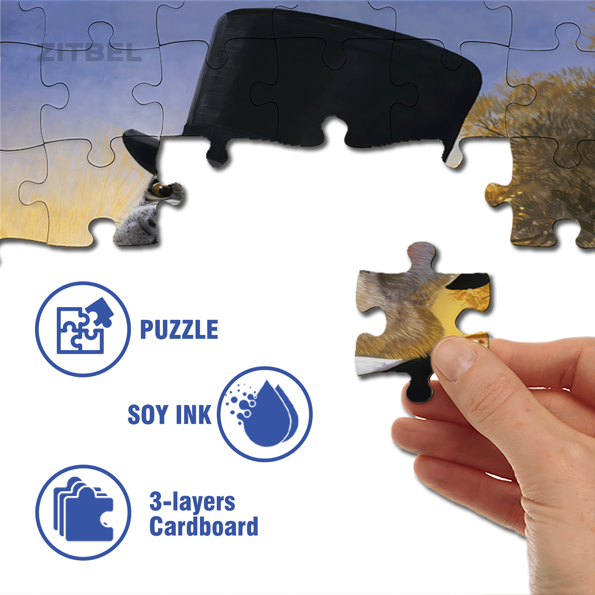 Posh Pup 500pcs/1000pcs Jigsaw Puzzle, Scratch-Resistant, Interactive Family Game & Brain-Boosting DIY Decor, Perfect for Halloween, Christmas & New Year Gifts, Family Puzzle Game