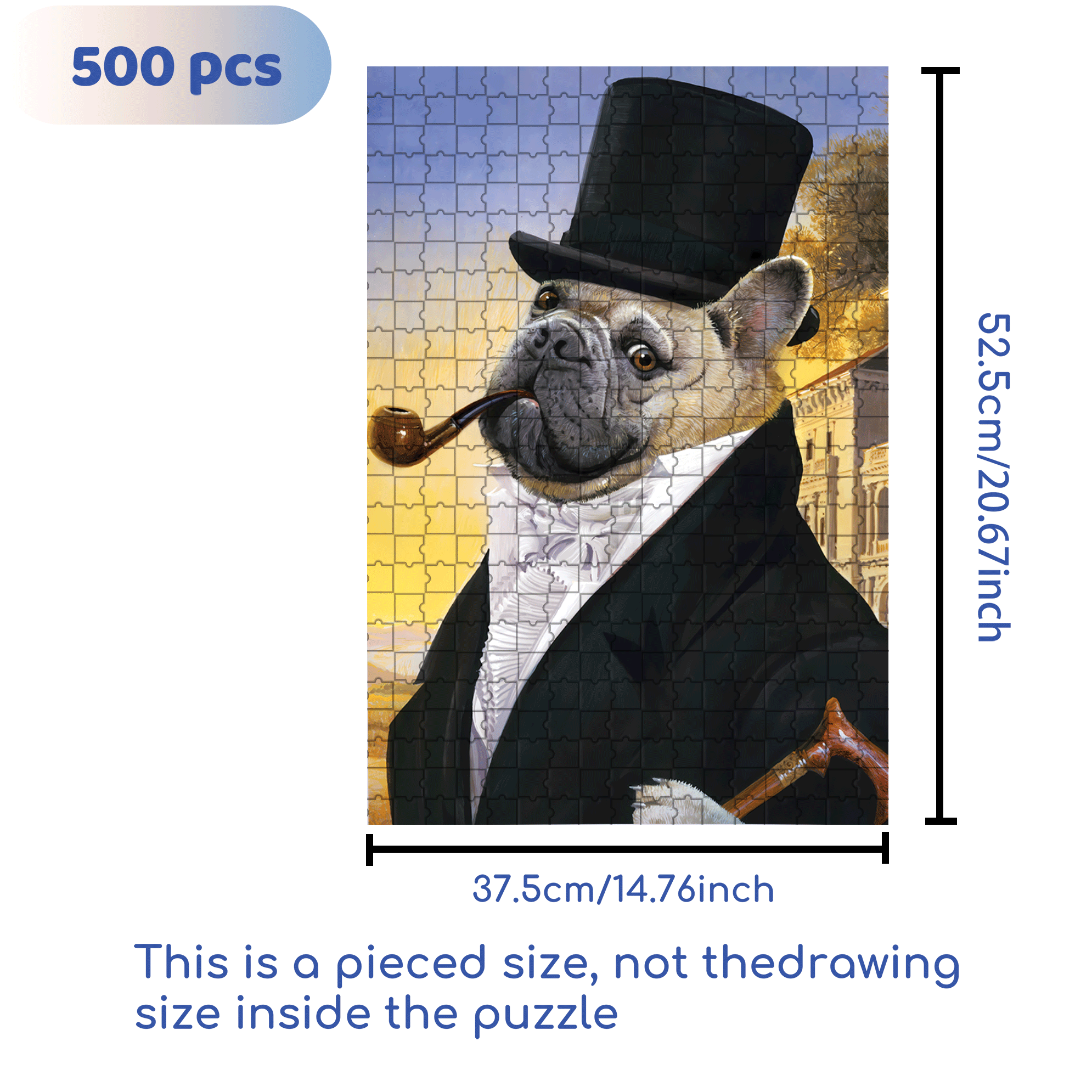 Posh Pup 500pcs/1000pcs Jigsaw Puzzle, Scratch-Resistant, Interactive Family Game & Brain-Boosting DIY Decor, Perfect for Halloween, Christmas & New Year Gifts, Family Puzzle Game
