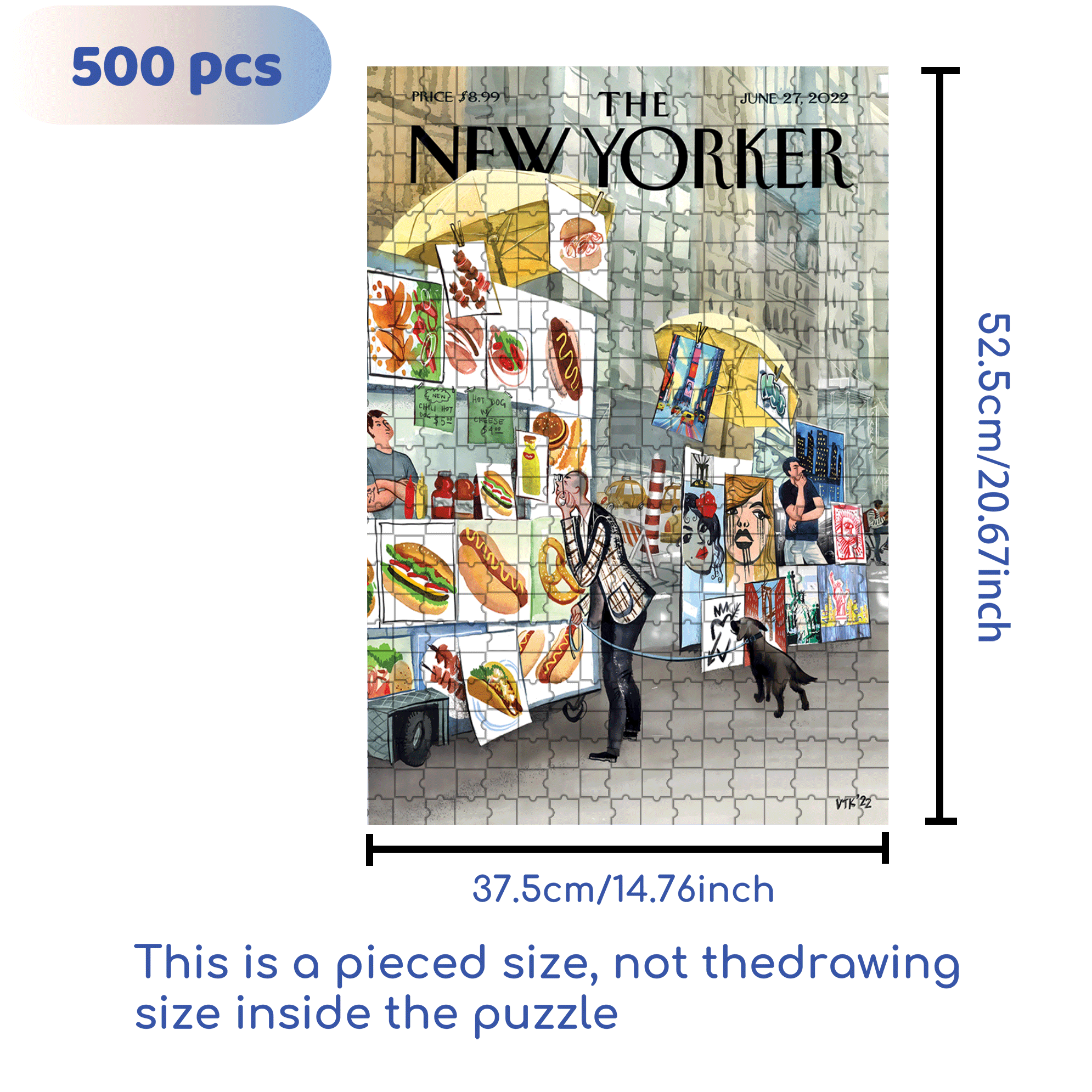 Sidewalk Connoisseurs 500pcs/1000pcs Jigsaw Puzzle, Scratch-Resistant, Interactive Family Game & Brain-Boosting DIY Decor, Perfect for Halloween, Christmas & New Year Gifts, Family Puzzle Game