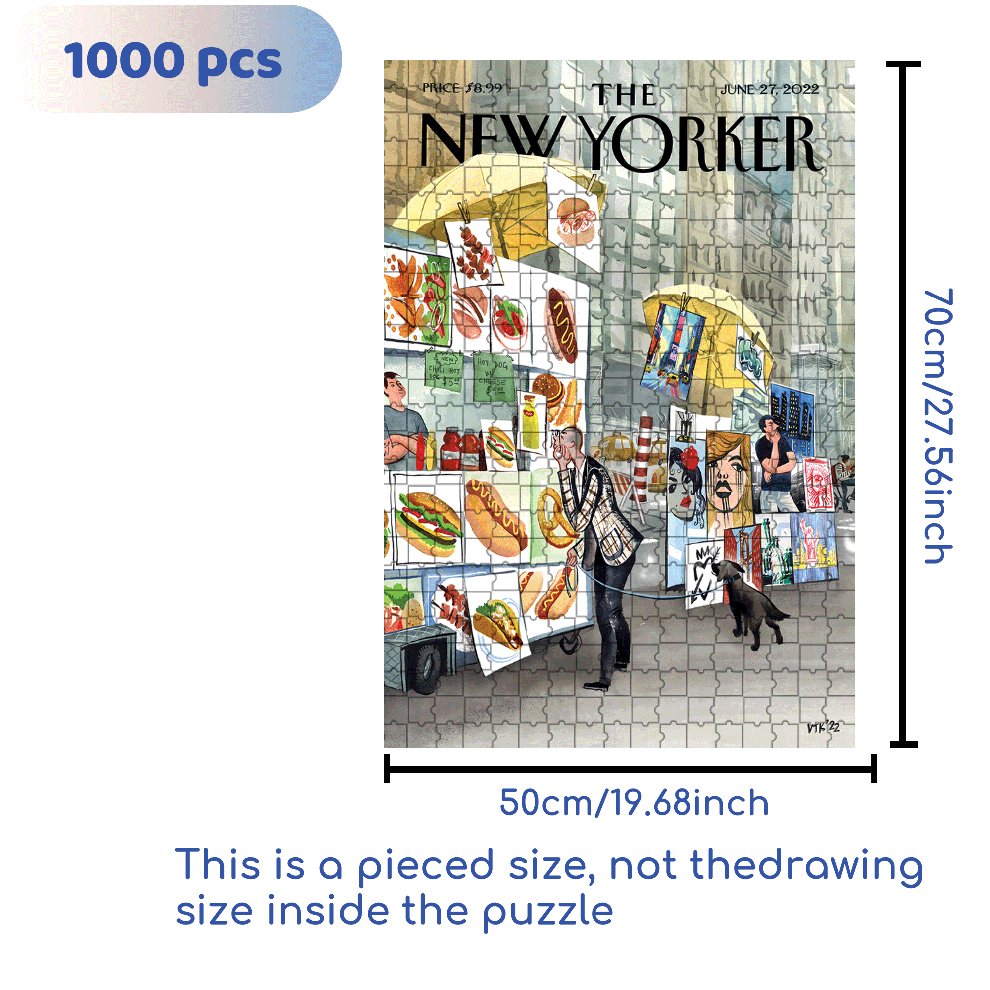 Sidewalk Connoisseurs 500pcs/1000pcs Jigsaw Puzzle, Scratch-Resistant, Interactive Family Game & Brain-Boosting DIY Decor, Perfect for Halloween, Christmas & New Year Gifts, Family Puzzle Game