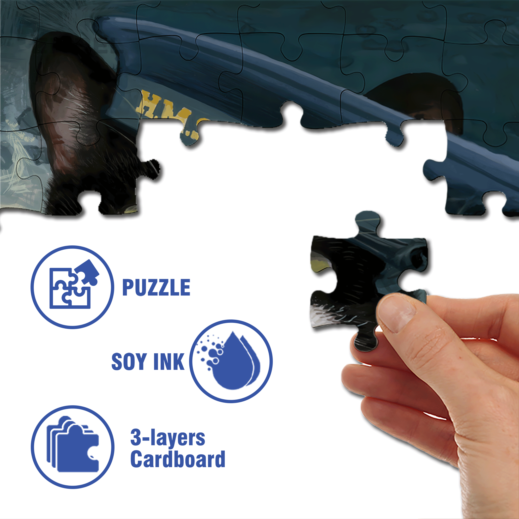 Simon - Sailor Cat 500pcs/1000pcs Jigsaw Puzzle, Scratch-Resistant, Interactive Family Game & Brain-Boosting DIY Decor, Perfect for Halloween, Christmas & New Year Gifts, Family Puzzle Game