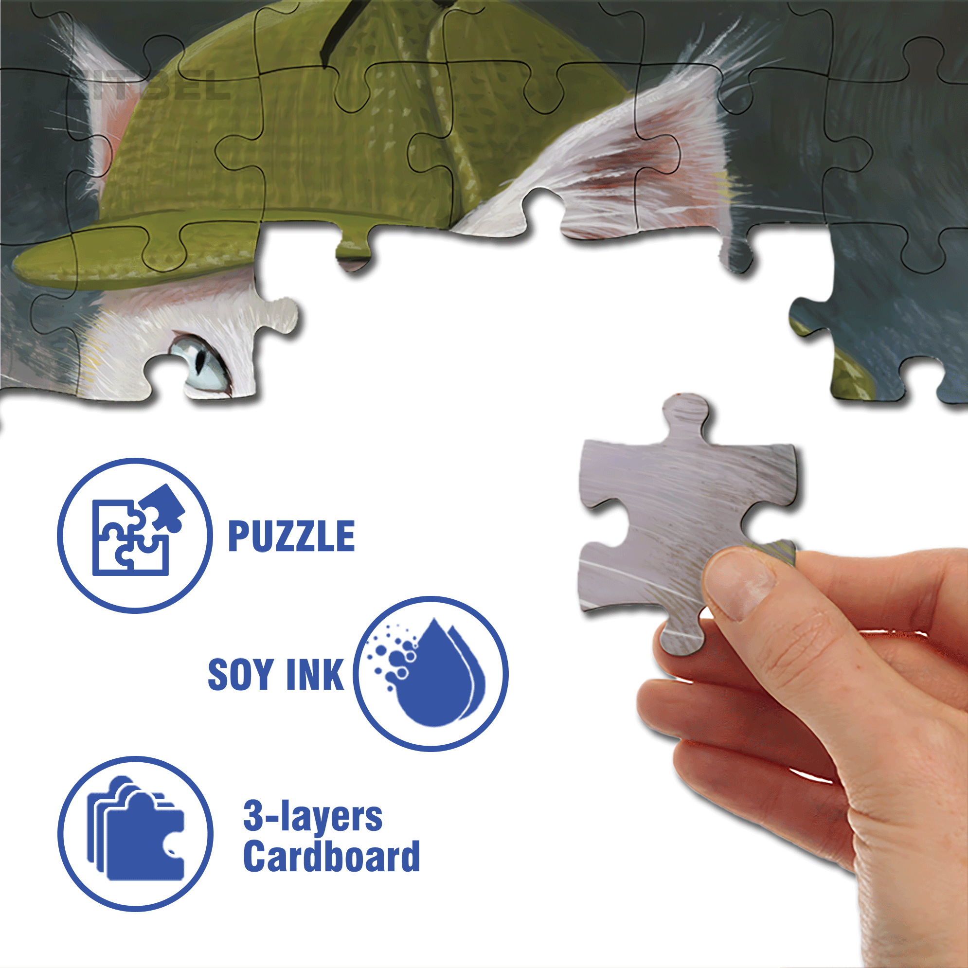 Snowball - Cat Detective 500pcs/1000pcs Jigsaw Puzzle, Scratch-Resistant, Interactive Family Game & Brain-Boosting DIY Decor, Perfect for Halloween, Christmas & New Year Gifts, Family Puzzle Game