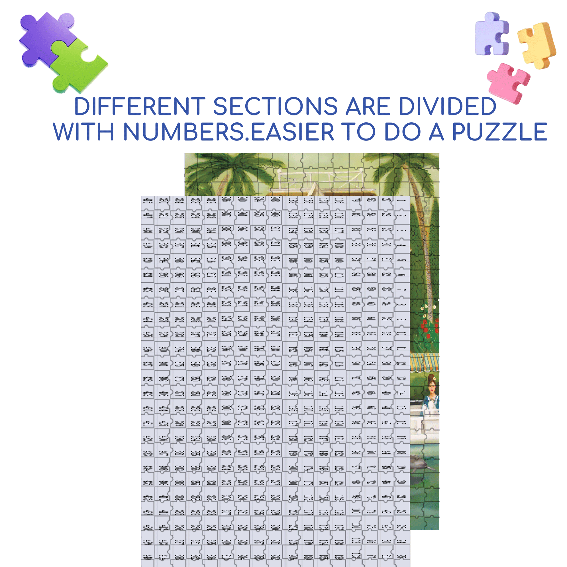Splendid Summer Home 500pcs/1000pcs Jigsaw Puzzle, Scratch-Resistant, Interactive Family Game & Brain-Boosting DIY Decor, Perfect for Halloween, Christmas & New Year Gifts, Family Puzzle Game