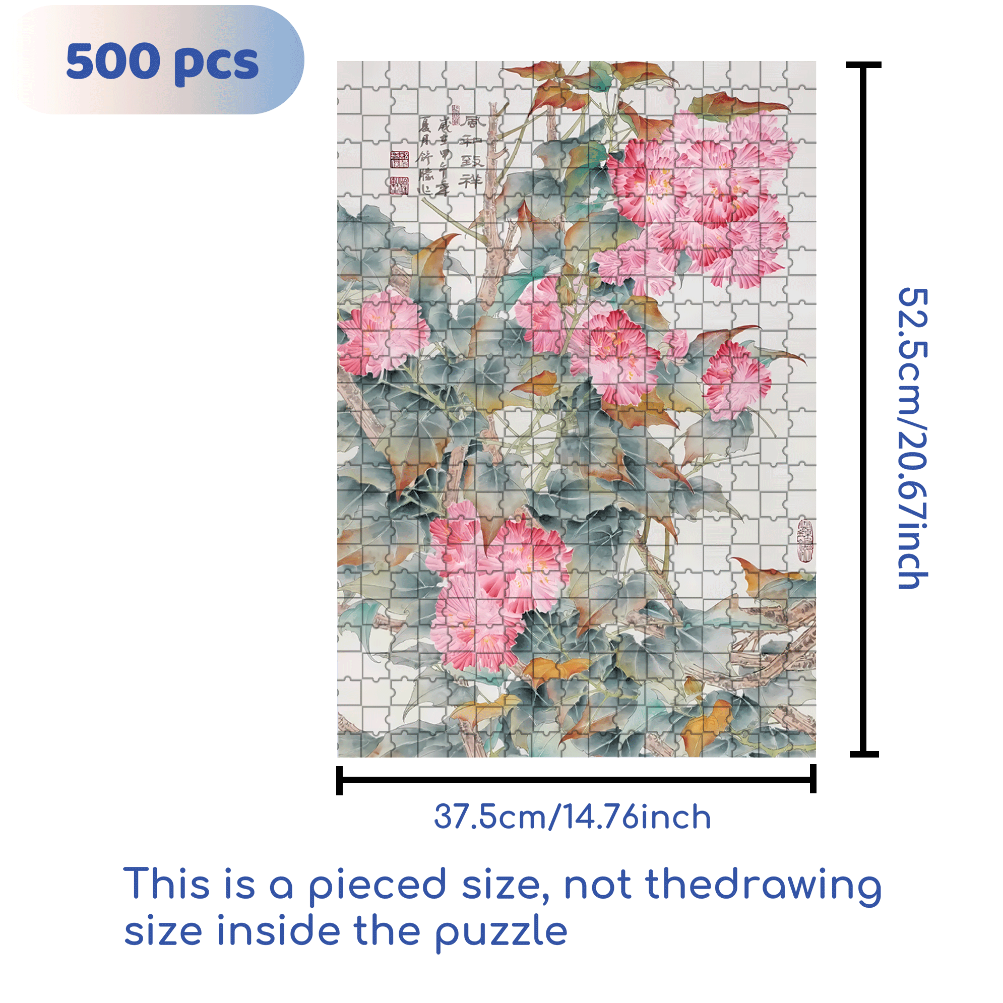 Spring Flowers 2 500pcs/1000pcs Jigsaw Puzzle, Scratch-Resistant, Interactive Family Game & Brain-Boosting DIY Decor, Perfect for Halloween, Christmas & New Year Gifts, Family Puzzle Game