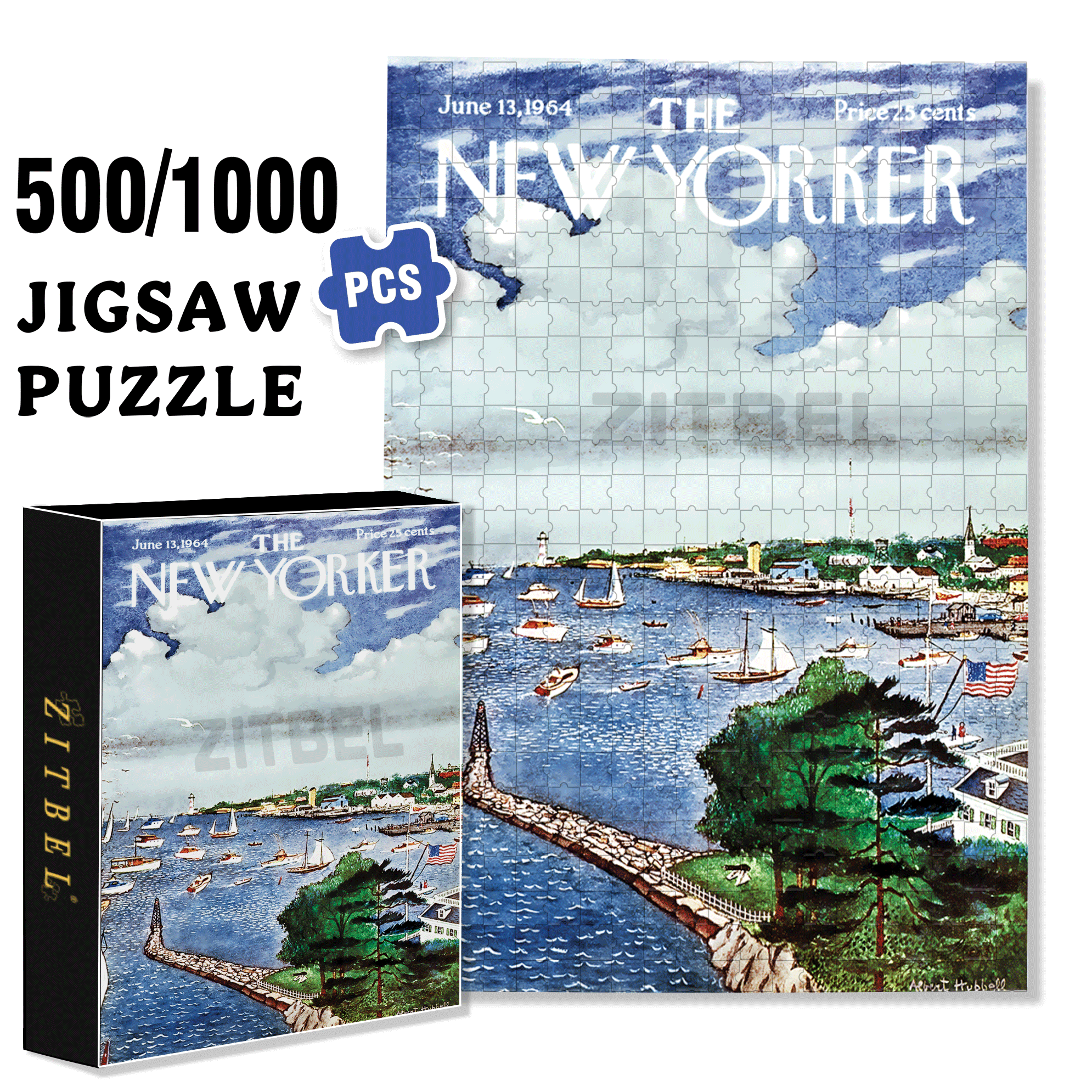Steady Breeze 500pcs/1000pcs Jigsaw Puzzle, Scratch-Resistant, Interactive Family Game & Brain-Boosting DIY Decor, Perfect for Halloween, Christmas & New Year Gifts, Family Puzzle Game