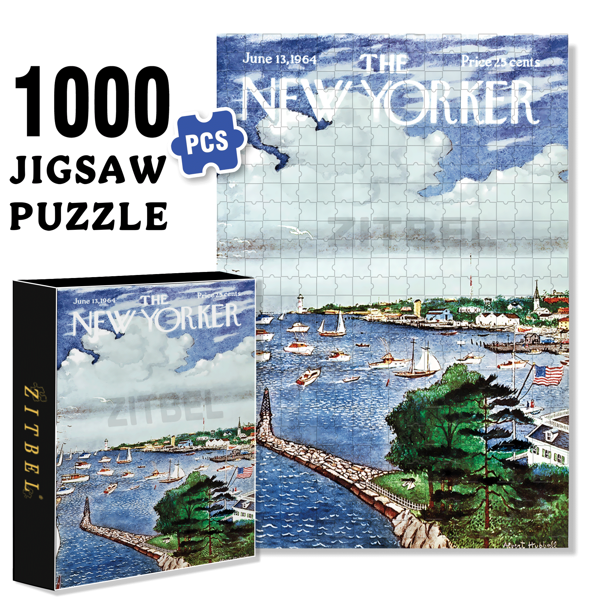 Steady Breeze 500pcs/1000pcs Jigsaw Puzzle, Scratch-Resistant, Interactive Family Game & Brain-Boosting DIY Decor, Perfect for Halloween, Christmas & New Year Gifts, Family Puzzle Game