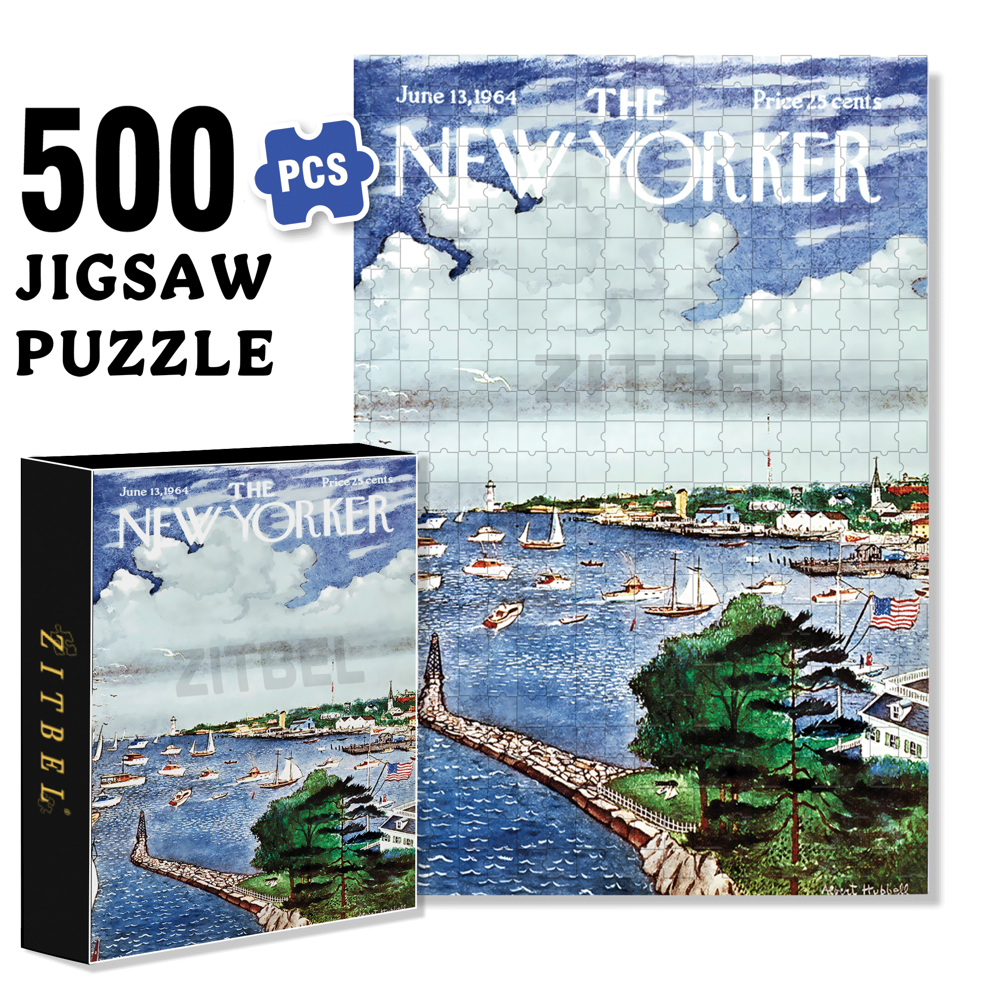 Steady Breeze 500pcs/1000pcs Jigsaw Puzzle, Scratch-Resistant, Interactive Family Game & Brain-Boosting DIY Decor, Perfect for Halloween, Christmas & New Year Gifts, Family Puzzle Game