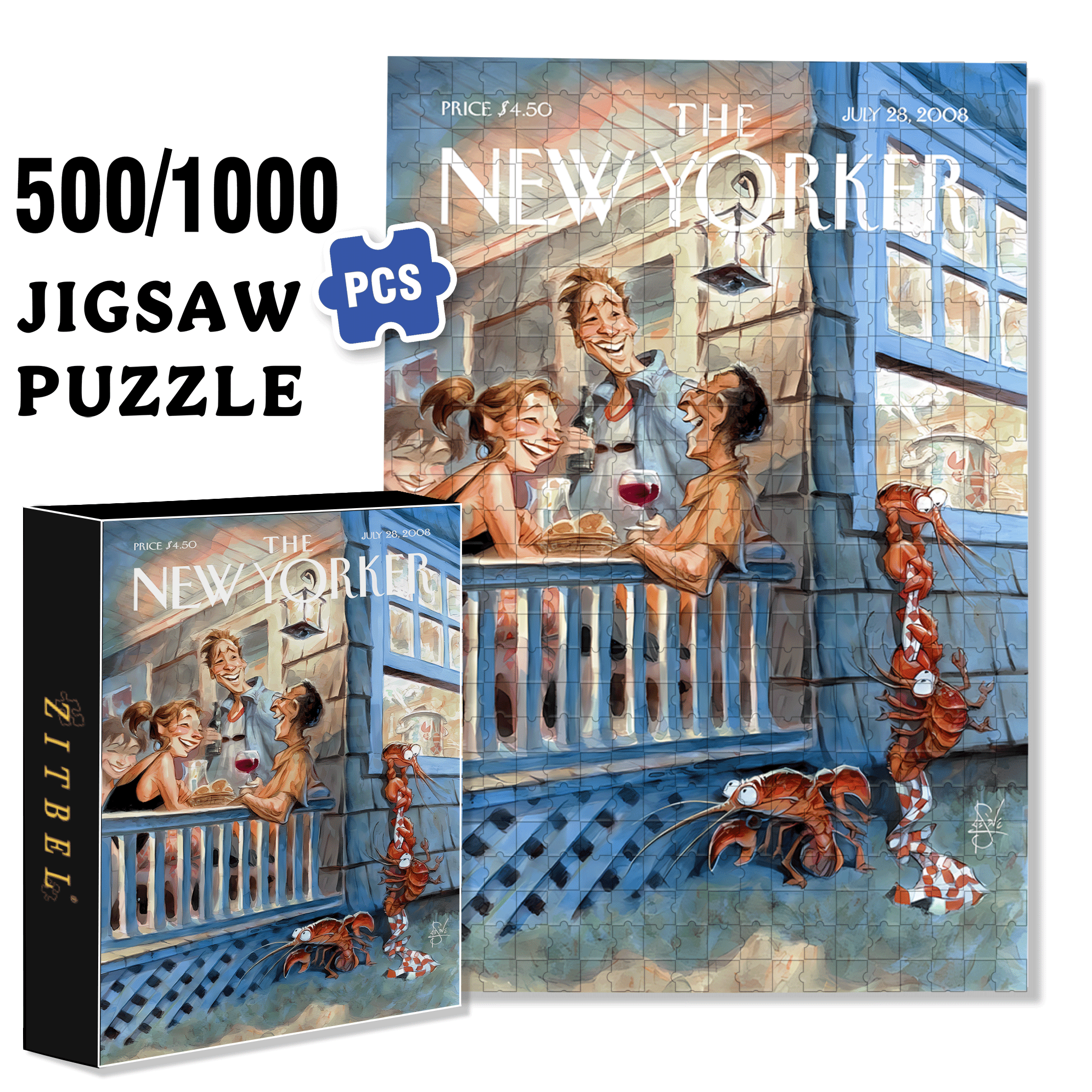 Summer Getaway 500pcs/1000pcs Jigsaw Puzzle, Scratch-Resistant, Interactive Family Game & Brain-Boosting DIY Decor, Perfect for Halloween, Christmas & New Year Gifts, Family Puzzle Game