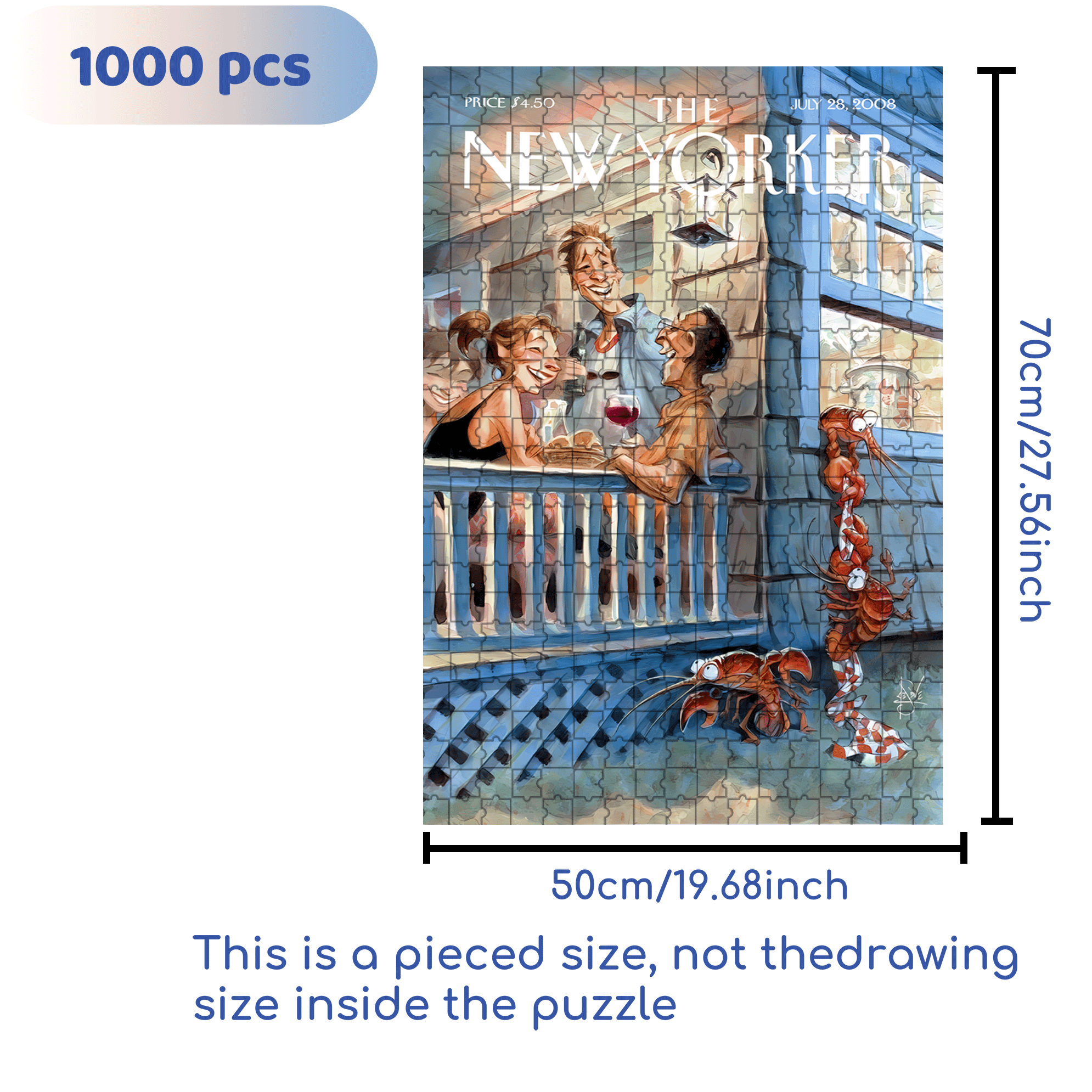 Summer Getaway 500pcs/1000pcs Jigsaw Puzzle, Scratch-Resistant, Interactive Family Game & Brain-Boosting DIY Decor, Perfect for Halloween, Christmas & New Year Gifts, Family Puzzle Game