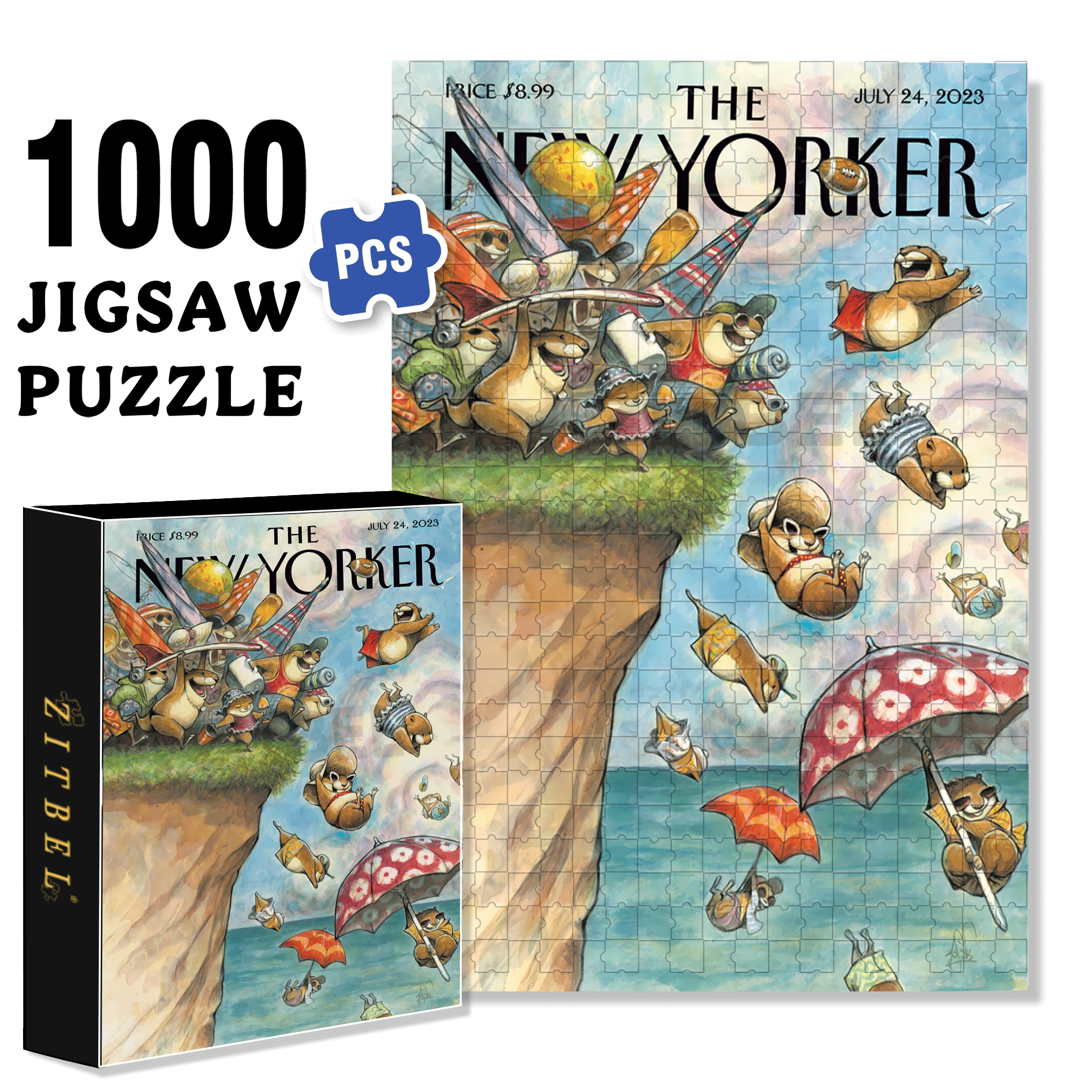 To the Sea! 500pcs/1000pcs Jigsaw Puzzle, Scratch-Resistant, Interactive Family Game & Brain-Boosting DIY Decor, Perfect for Halloween, Christmas & New Year Gifts, Family Puzzle Game