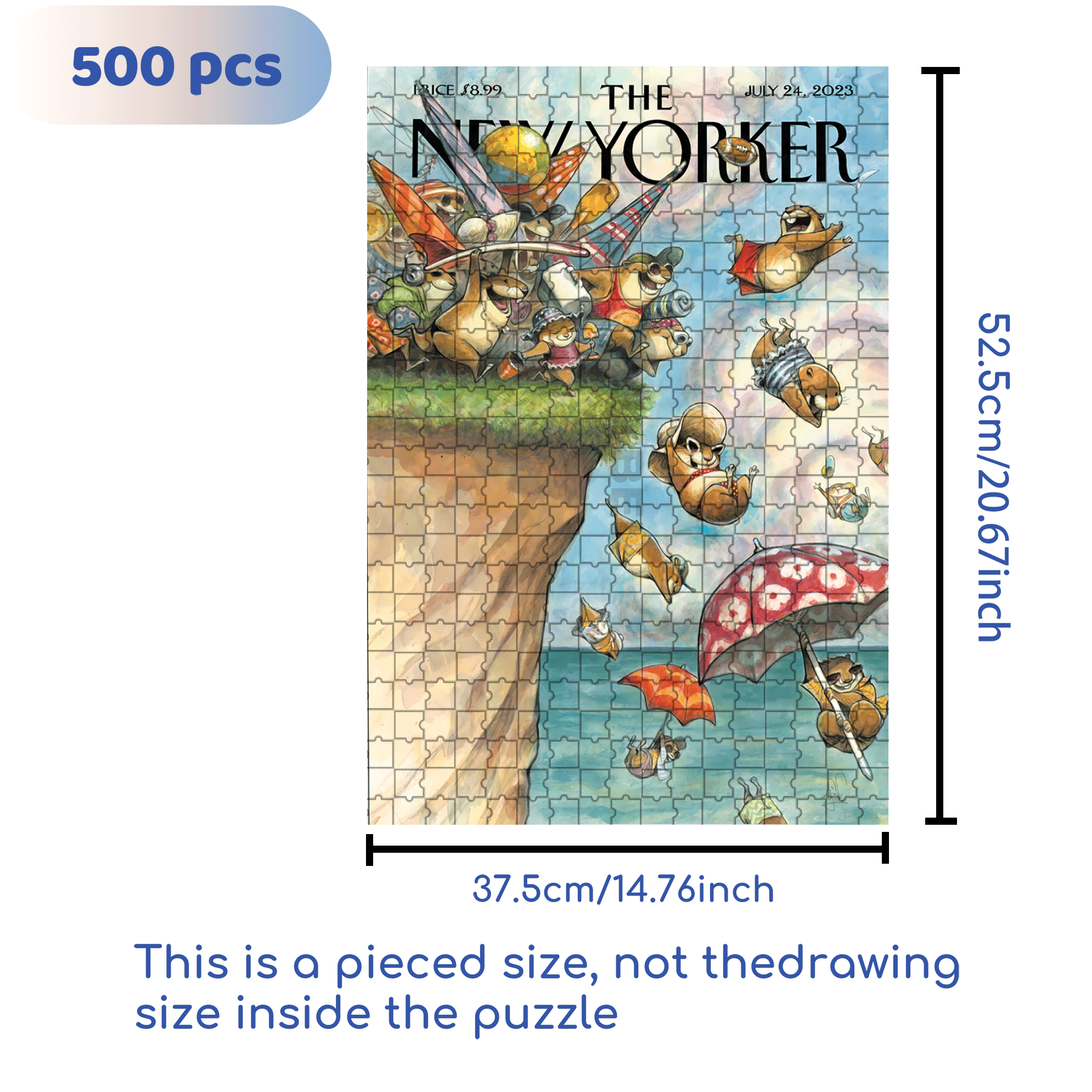 To the Sea! 500pcs/1000pcs Jigsaw Puzzle, Scratch-Resistant, Interactive Family Game & Brain-Boosting DIY Decor, Perfect for Halloween, Christmas & New Year Gifts, Family Puzzle Game